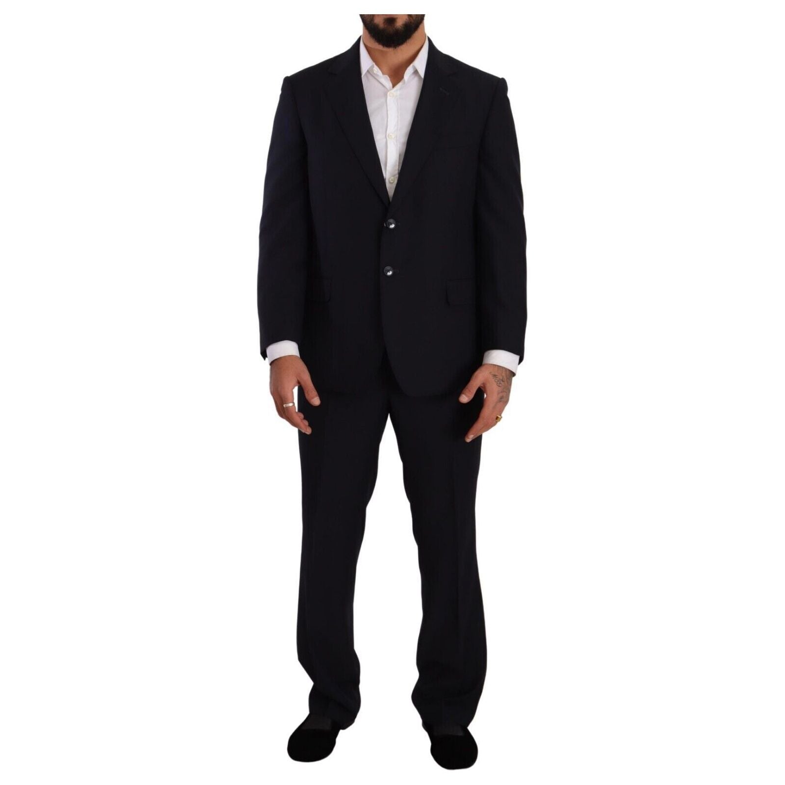 Domenico Tagliente Blue Wool Two-Piece Suit with Blazer
