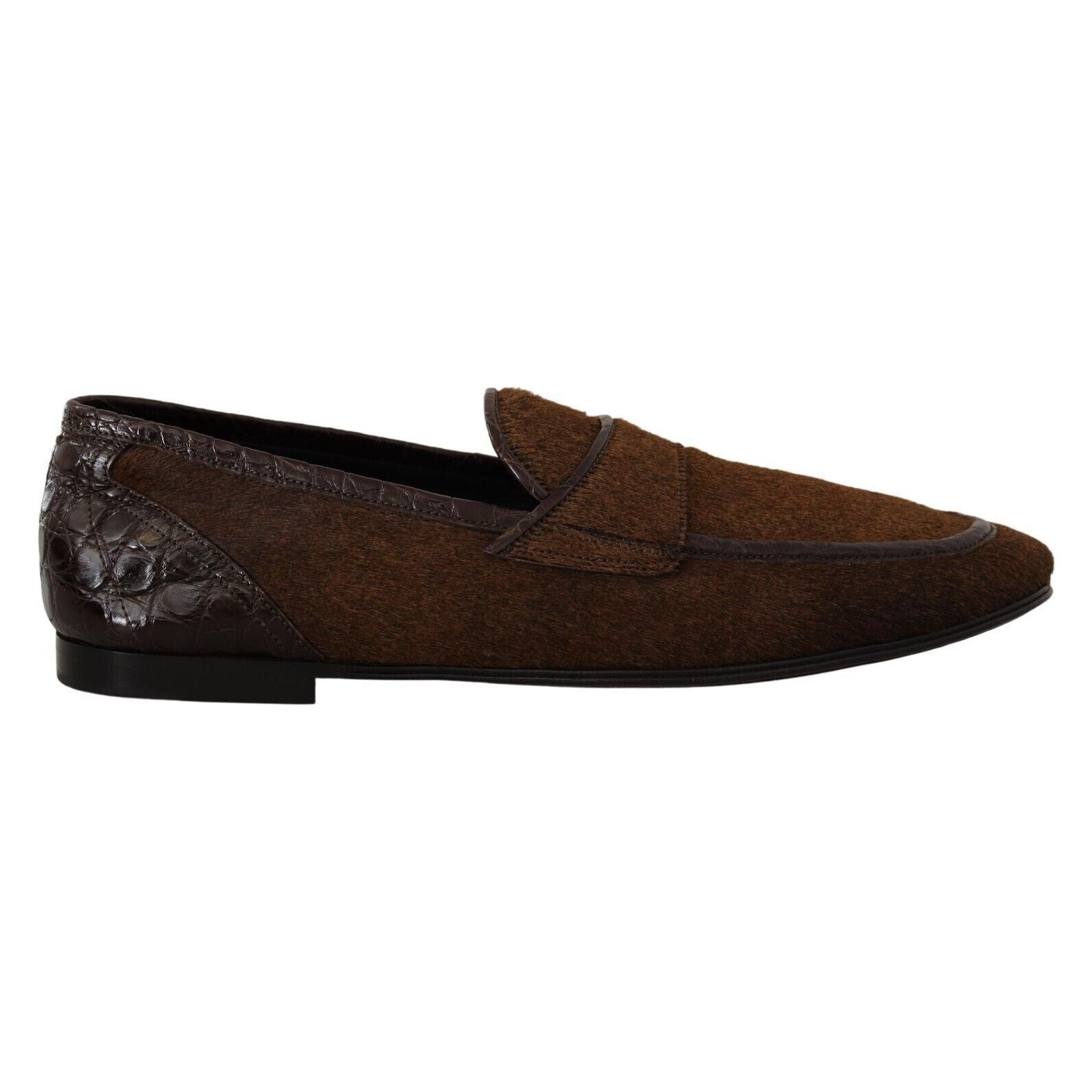 Dolce & Gabbana Green Caimano Leather Loafers