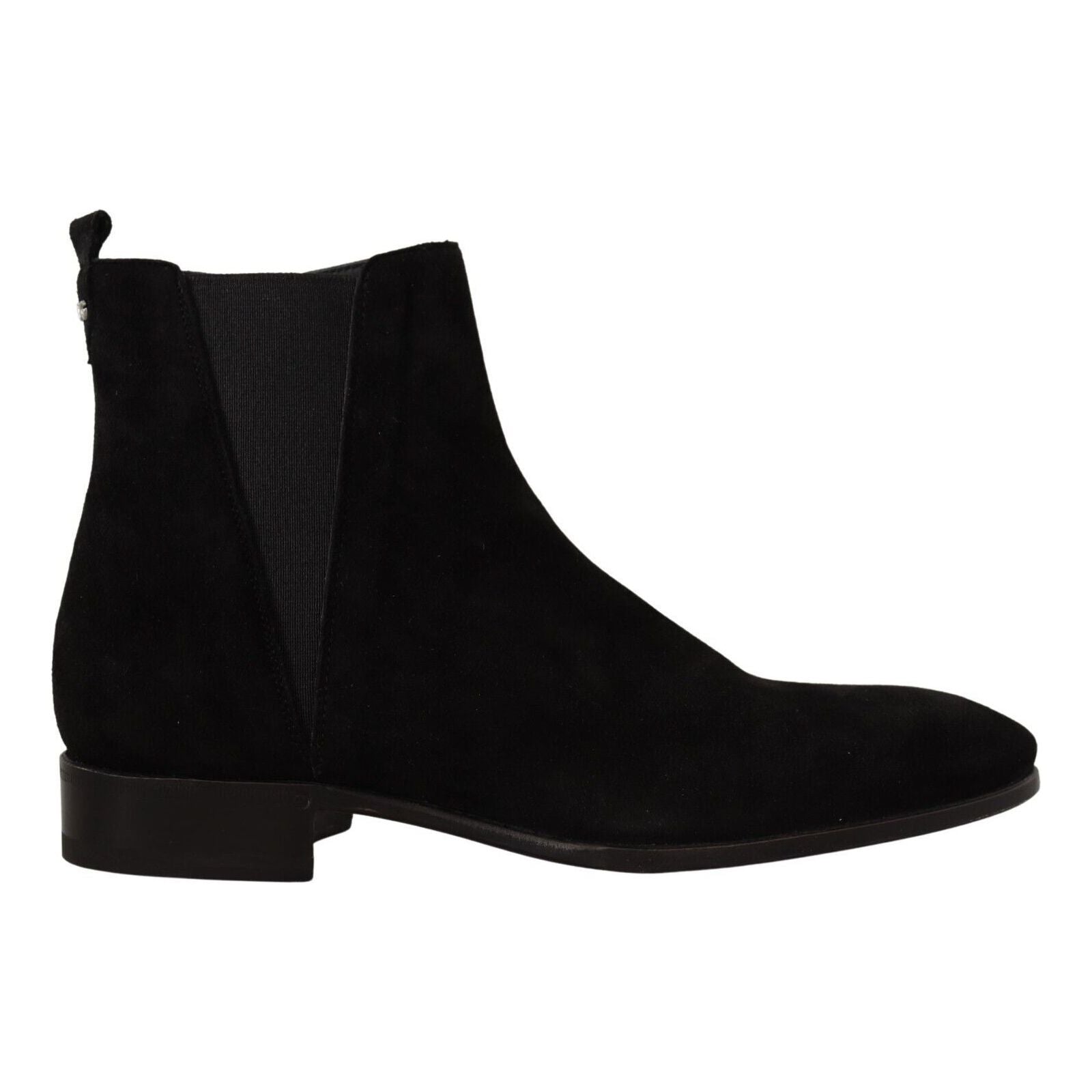 Dolce & Gabbana Black Elegant Suede Leather Chelsea Boots
