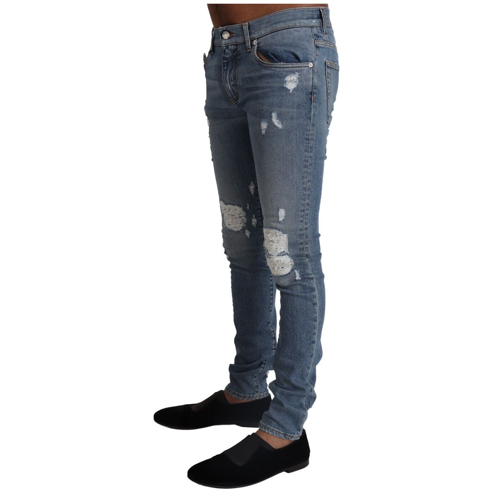 Dolce & Gabbana Light Blue Cotton Denim Pants