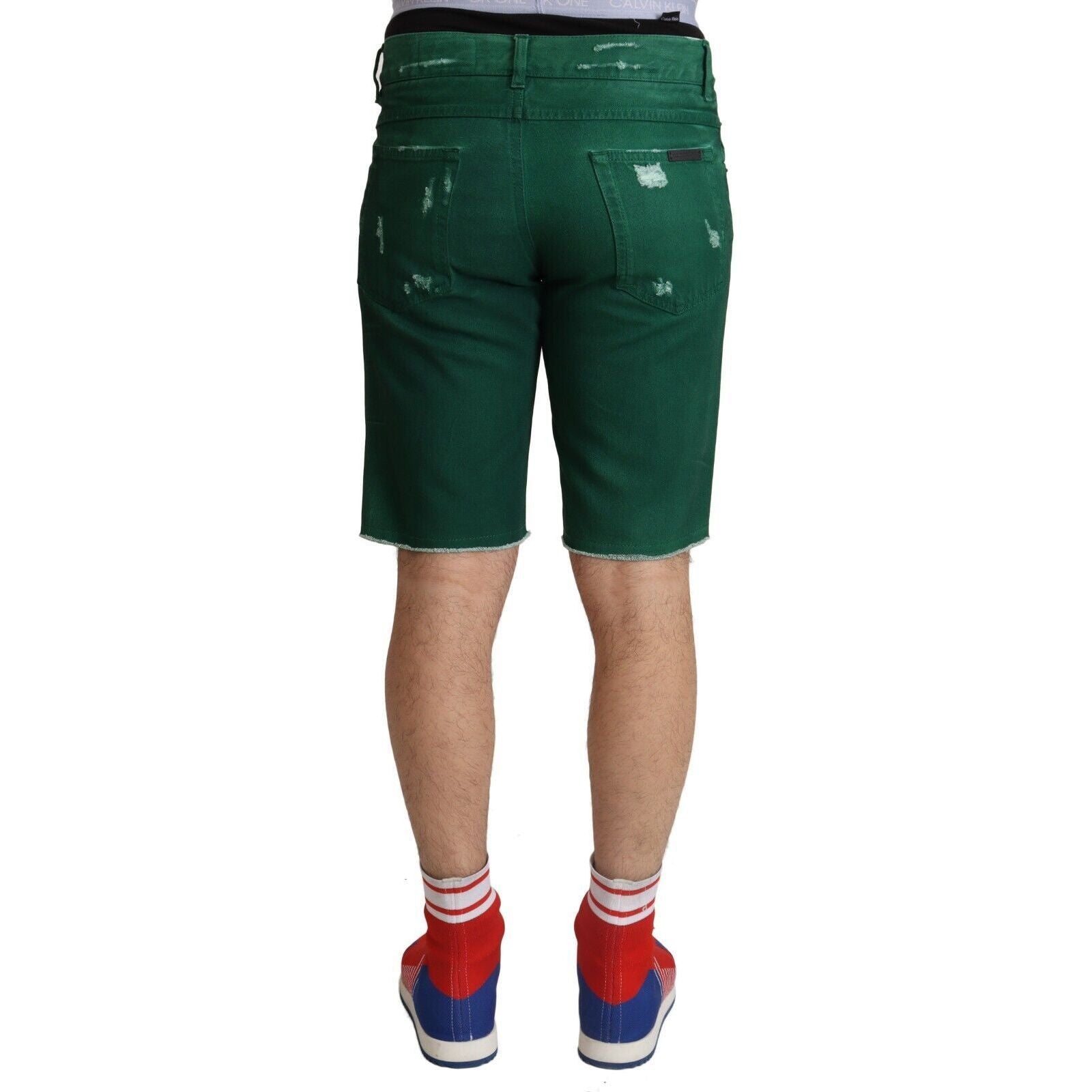 Dolce & Gabbana Chic Green Denim Bermuda Shorts