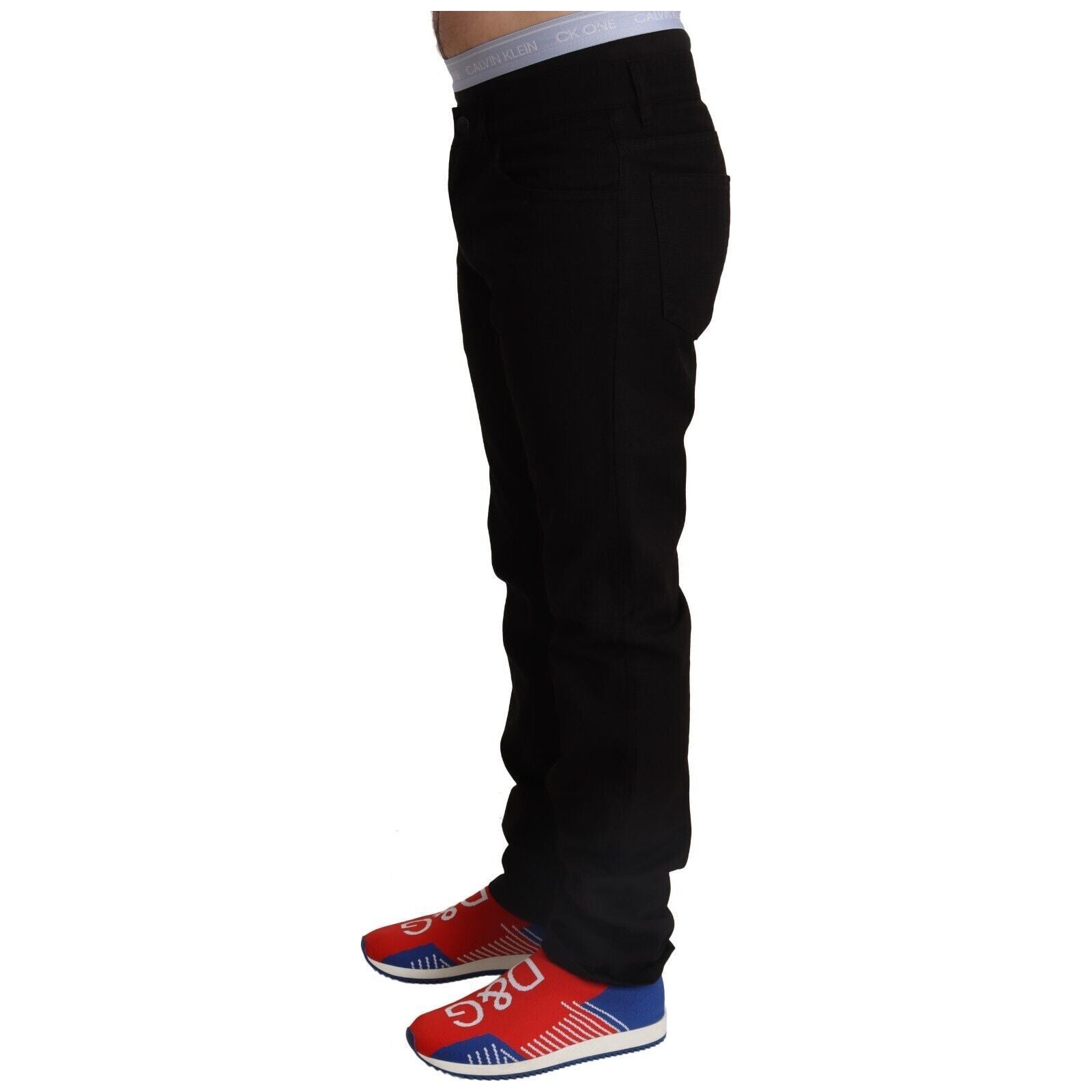 Dolce & Gabbana Black Cotton Pants Elegant Skinny Fit Collection
