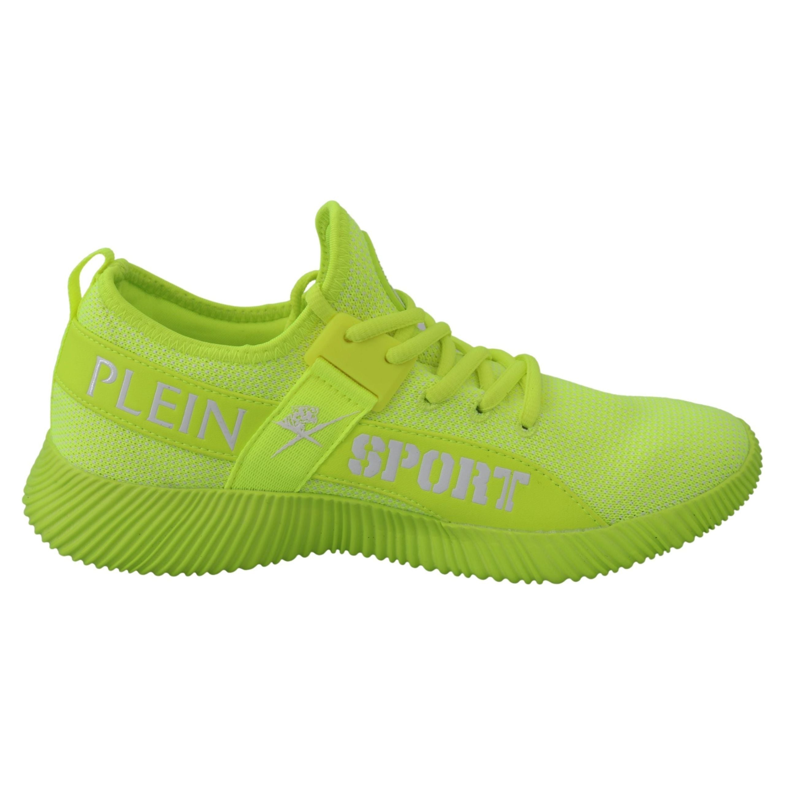 Plein Sport Yellow Leather Carter Sneakers