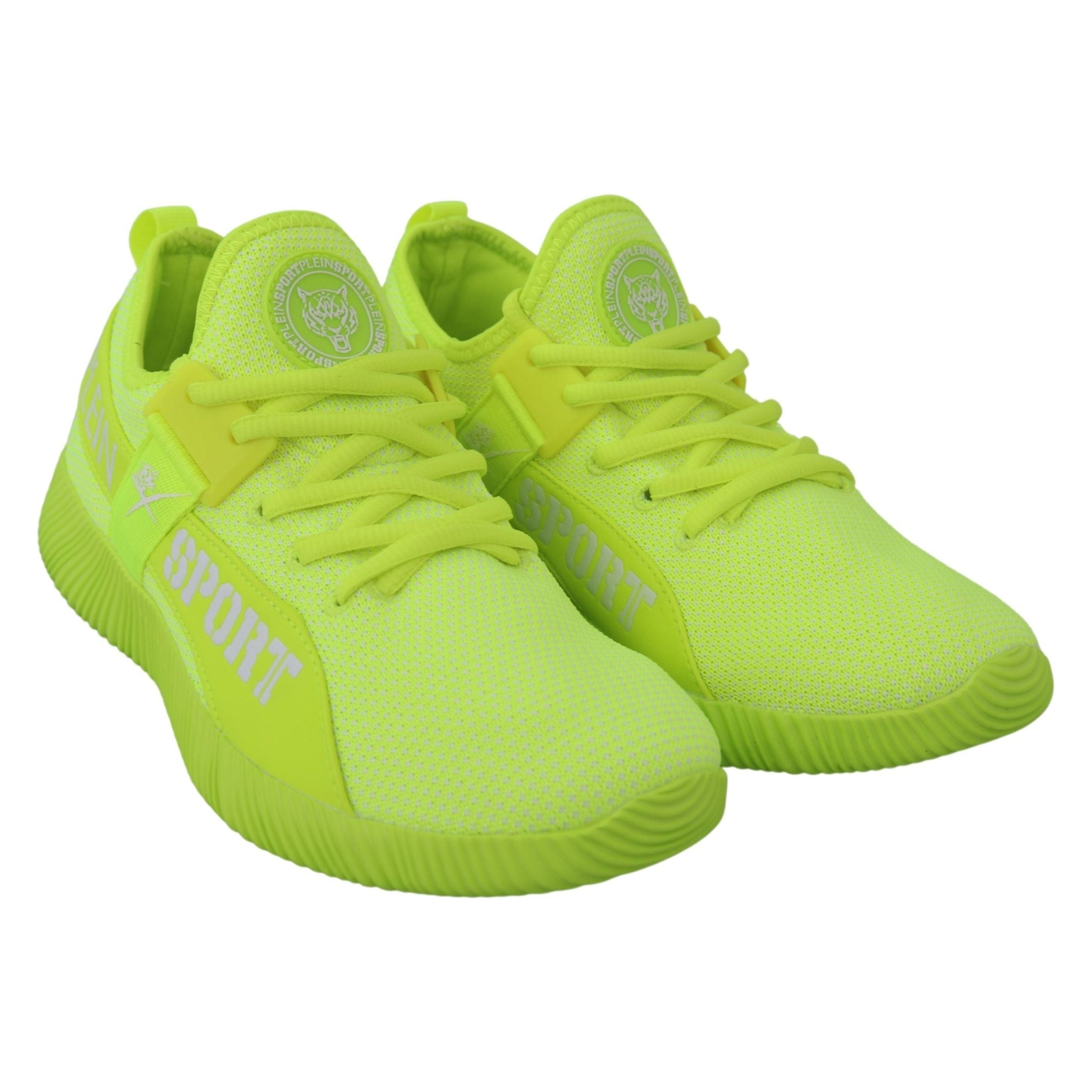 Plein Sport Yellow Leather Carter Sneakers