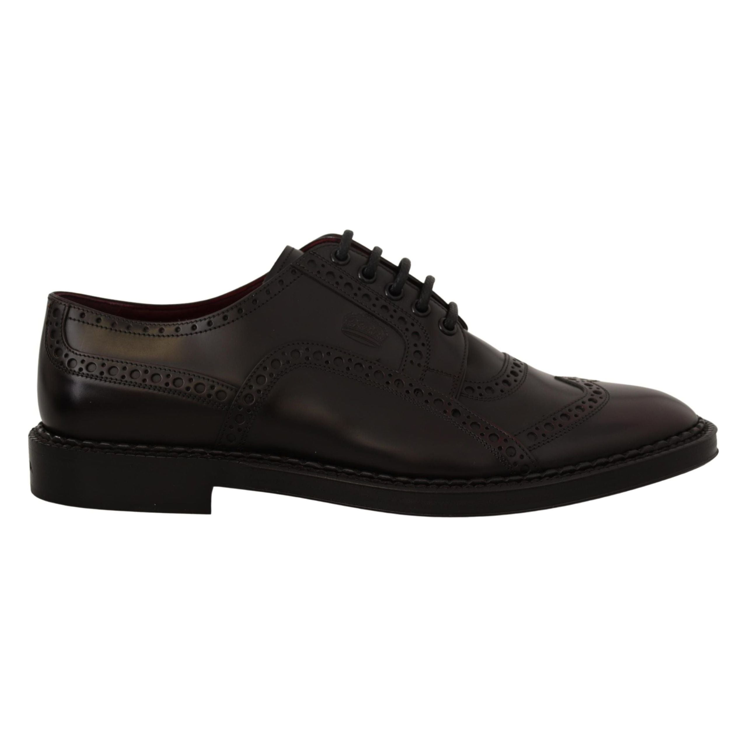 Dolce & Gabbana Elegant Purple Leather Derby Formal Shoes