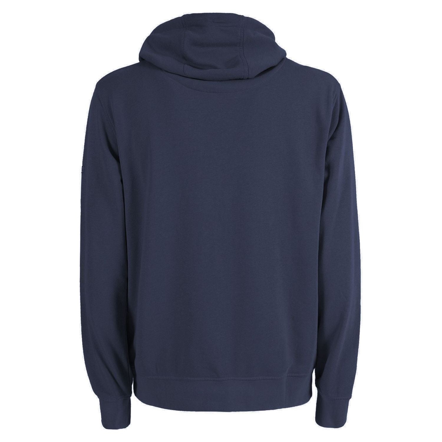 Yes Zee Blue Cotton Blend Hooded Sweatshirt