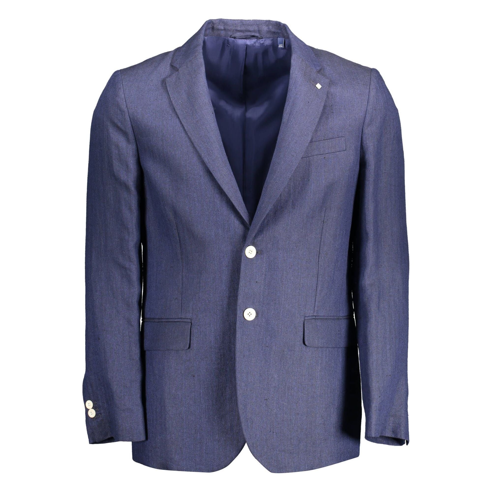 Gant Elegant Blue Linen Classic Jacket for Timeless Style