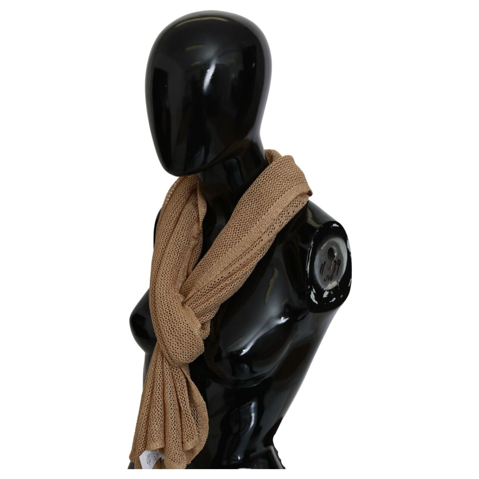 GF Ferre Brown Cashmere Neck Wrap Shawl Scarf for Sophistication