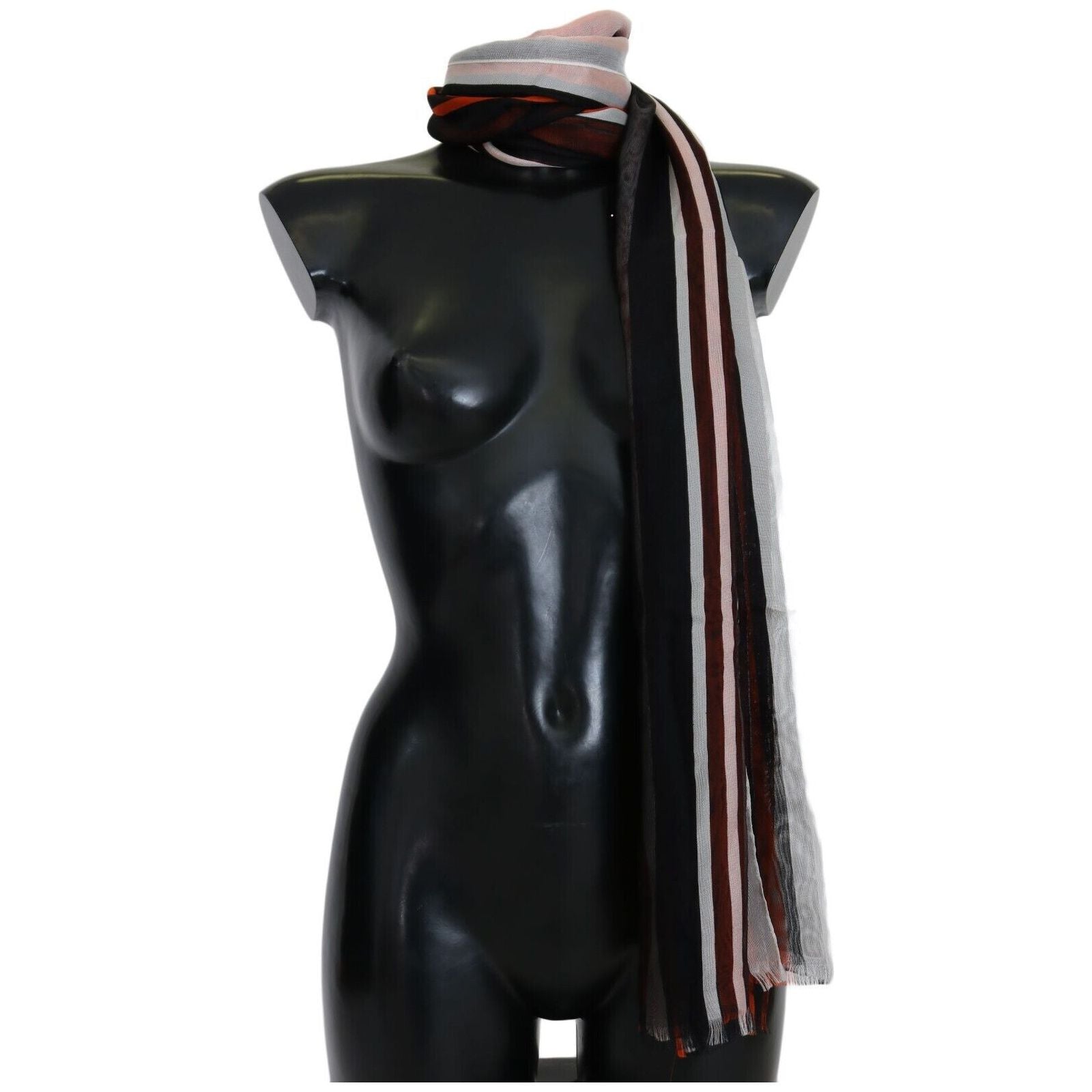Dolce & Gabbana Multicolor Silk Fringed Scarf