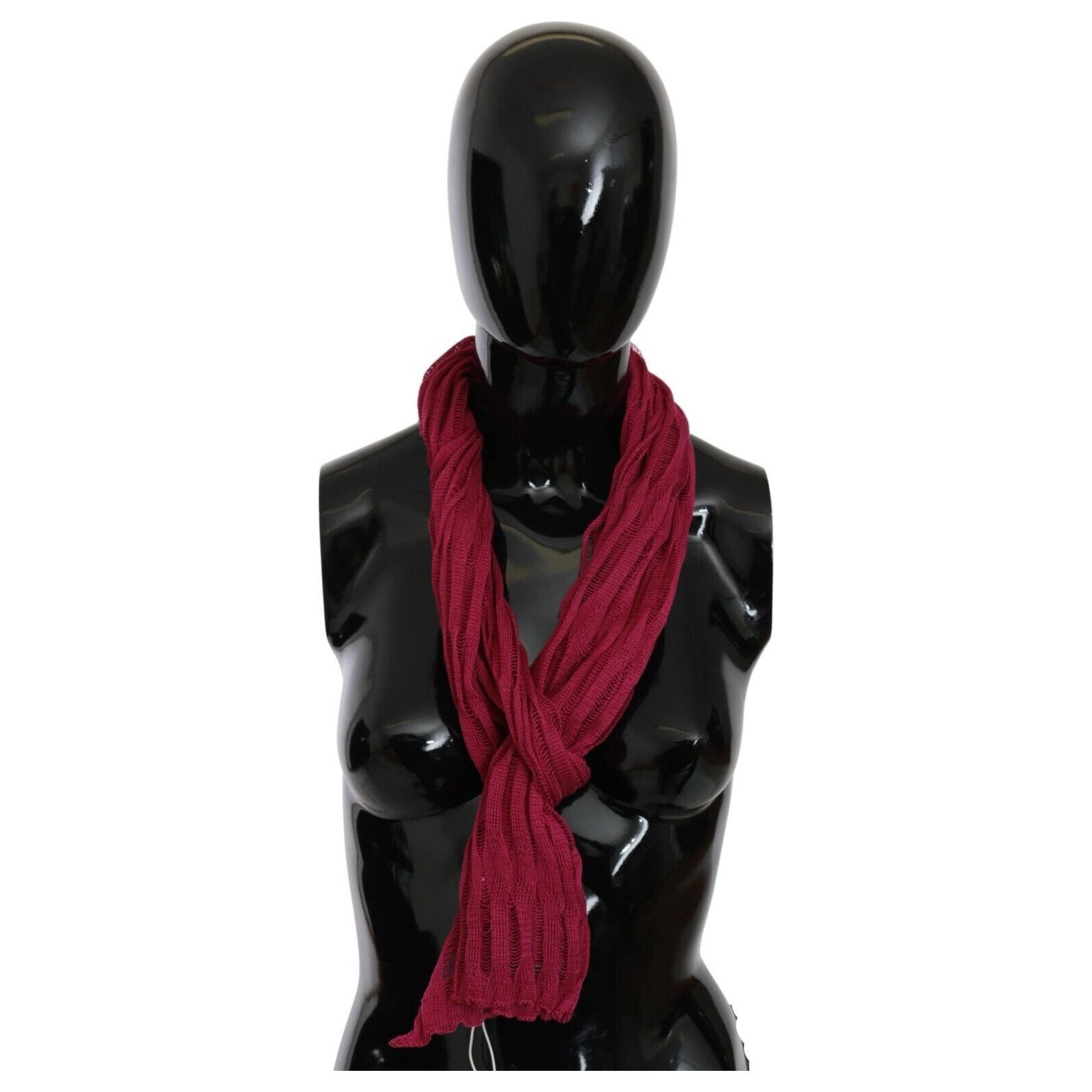 John Galliano Bordeaux Silk Foulard Shawl Scarf