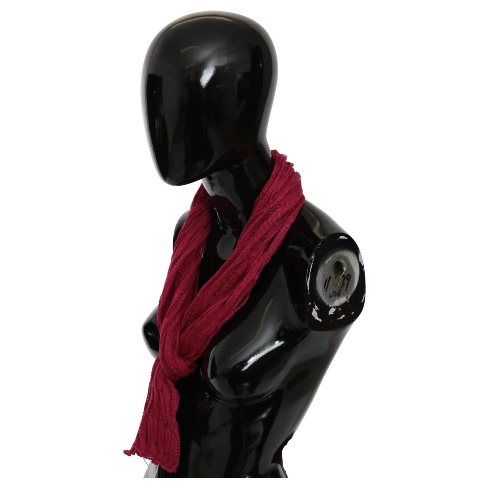 John Galliano Bordeaux Silk Foulard Shawl Scarf