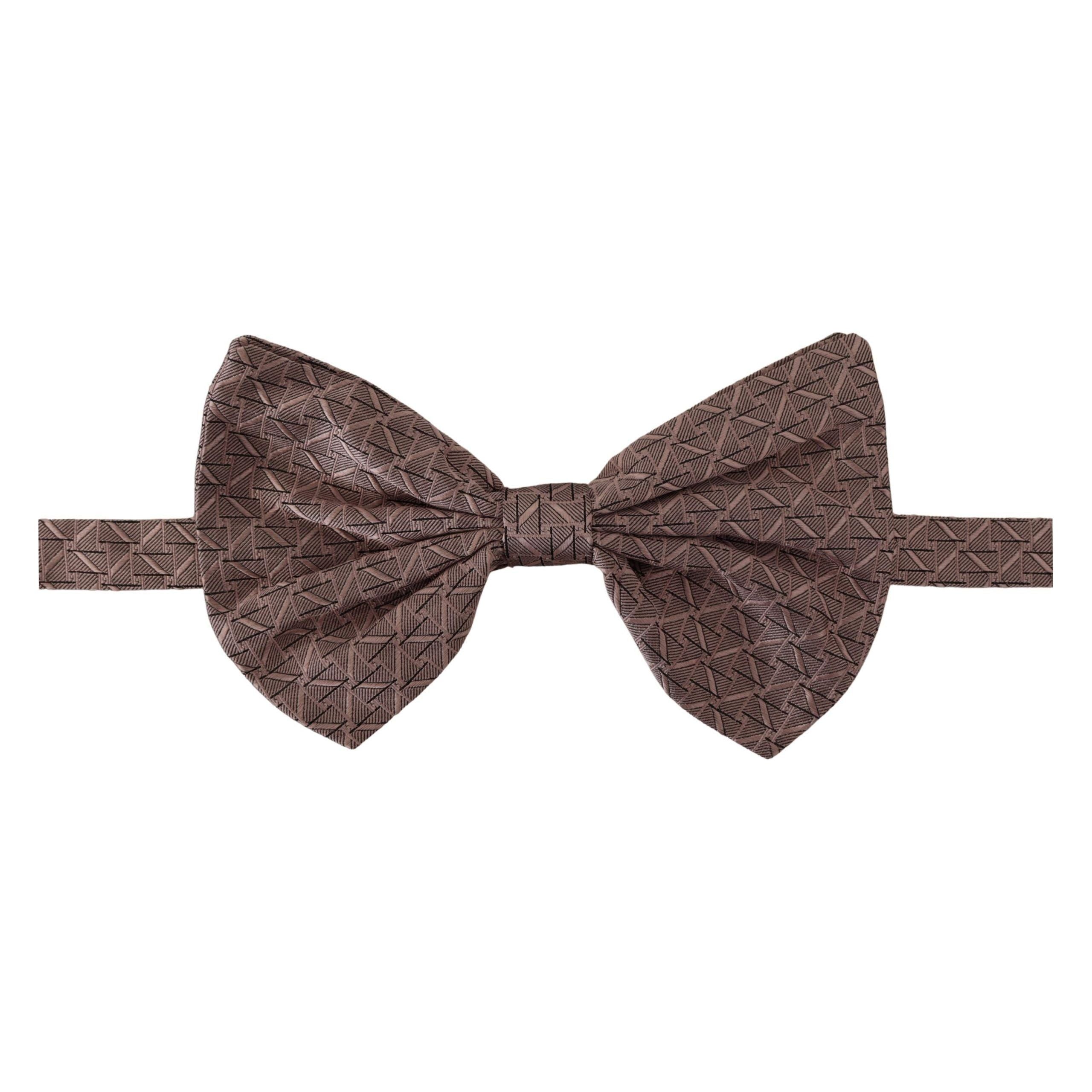 Dolce & Gabbana Gray Silk Bow Tie - Timeless Accessory