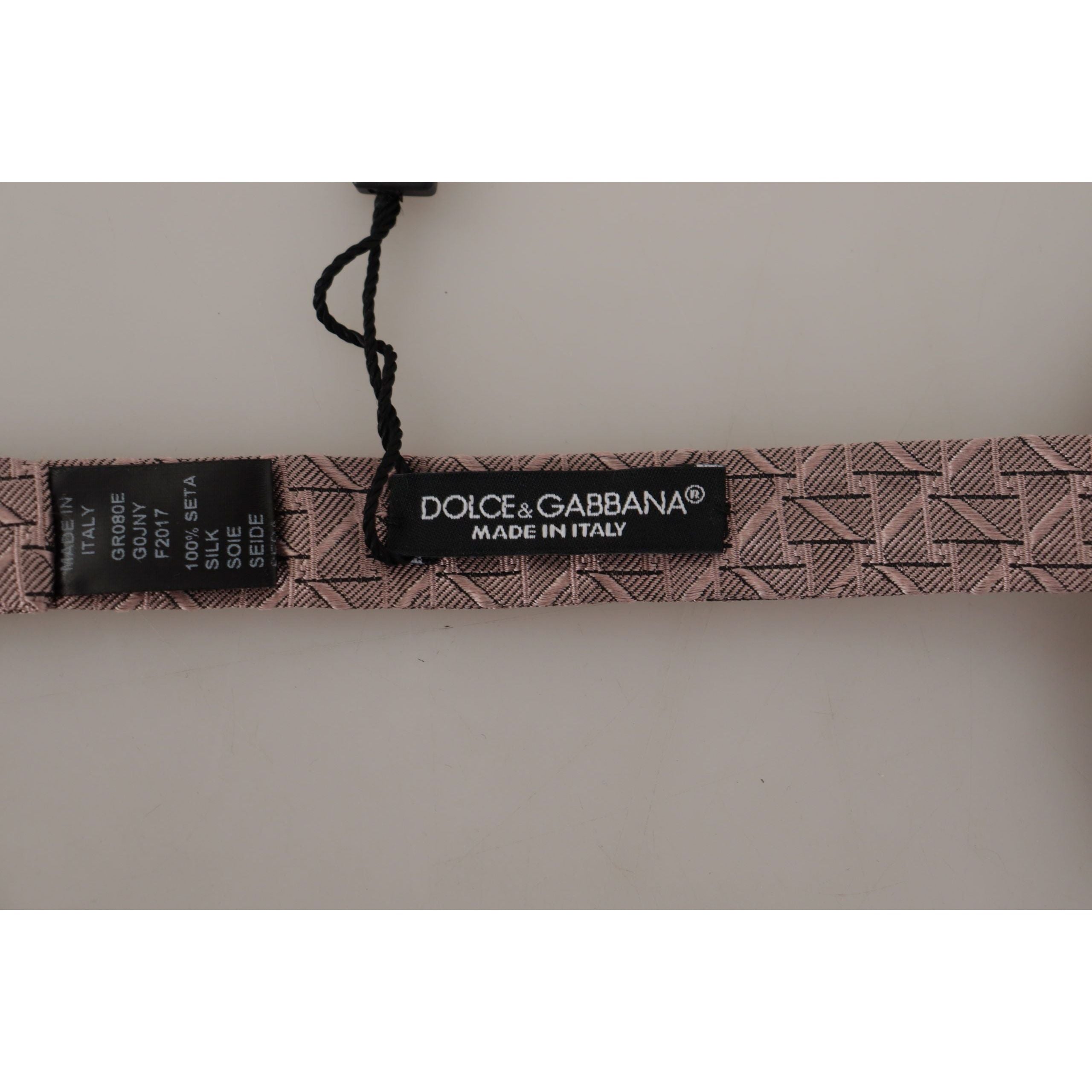 Dolce & Gabbana Gray Silk Bow Tie - Timeless Accessory