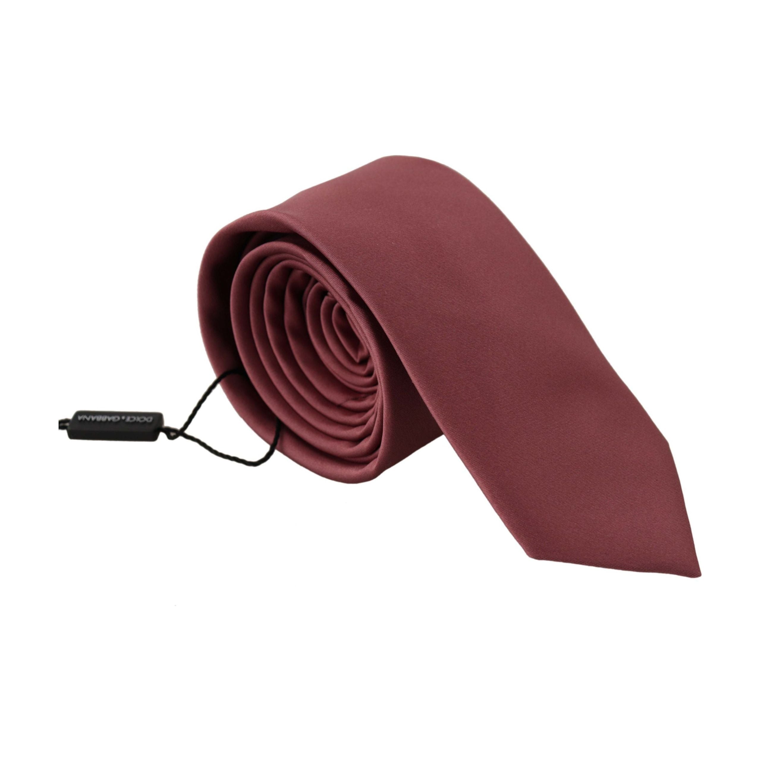 Dolce & Gabbana Pink Silk Bow Tie Accessory