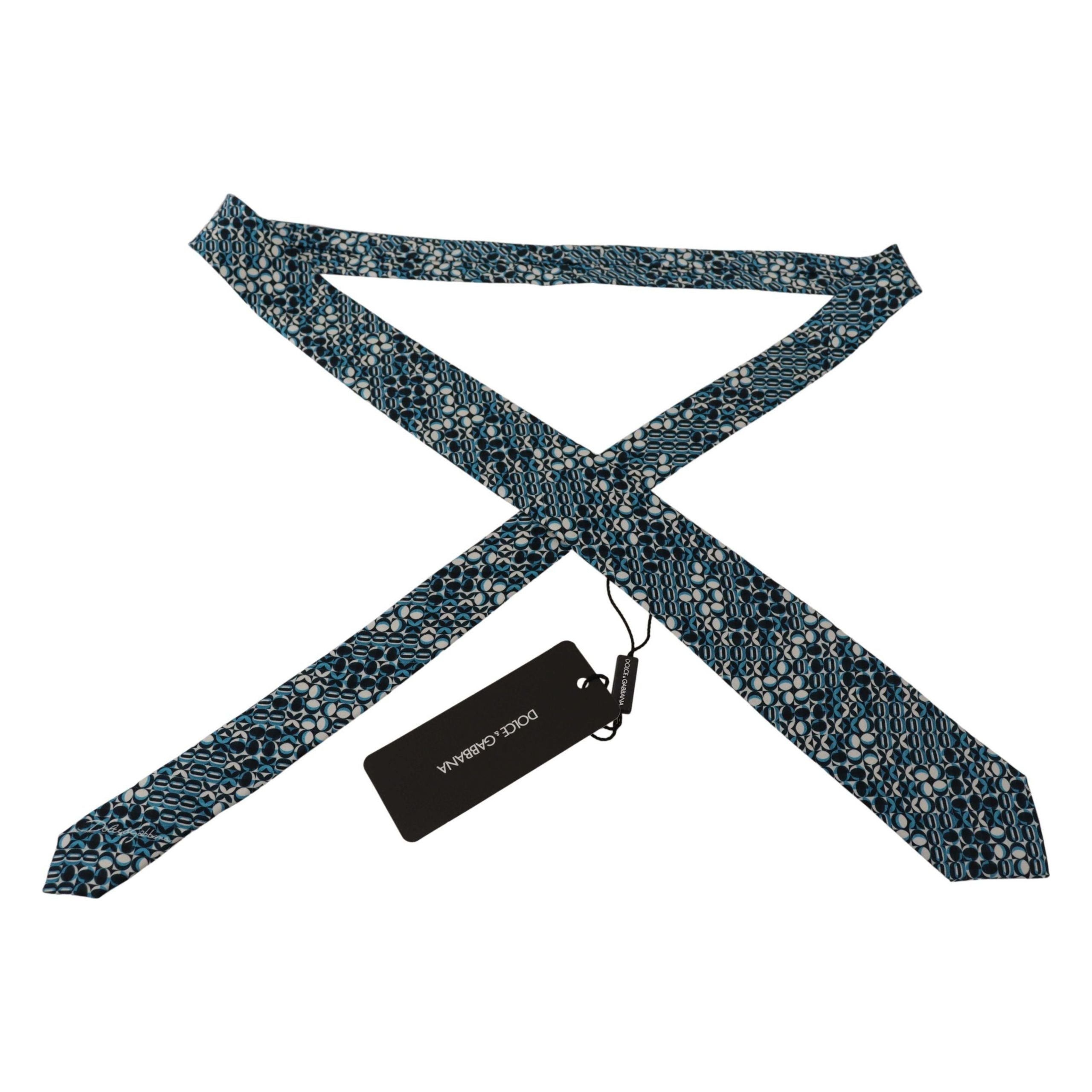 Dolce & Gabbana Blue Silk Bow Tie Accessory