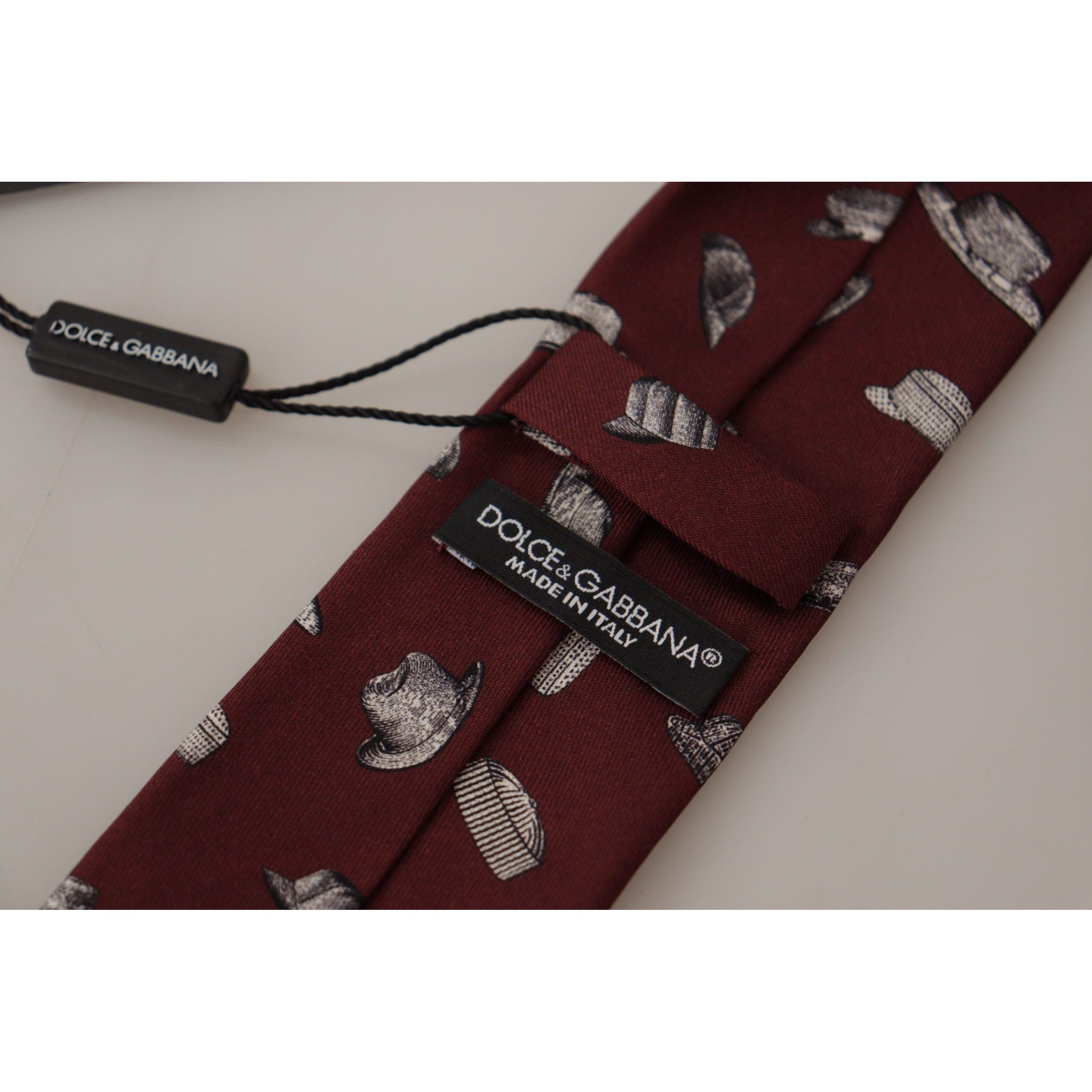 Dolce & Gabbana Maroon Silk Tie for Discerning Taste