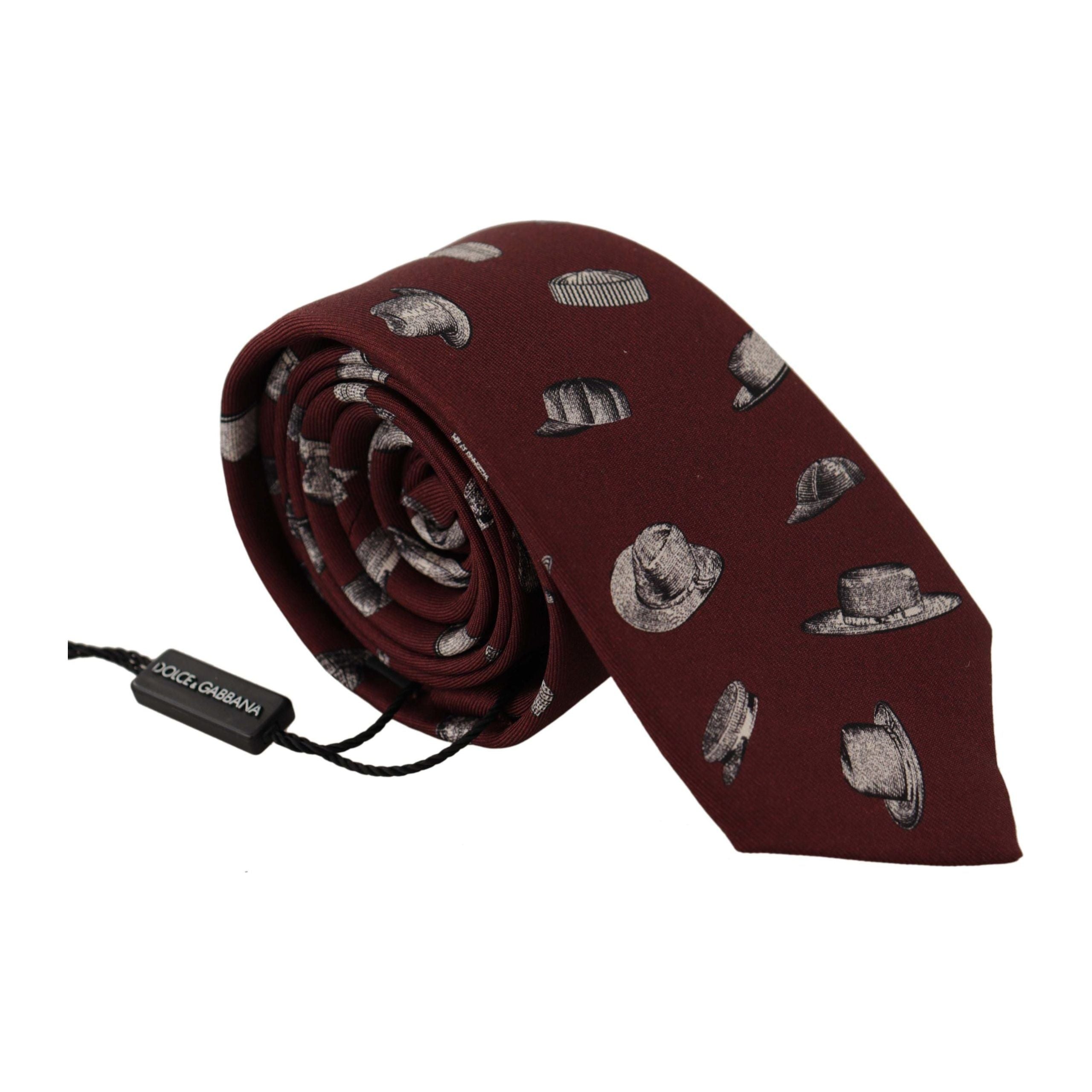 Dolce & Gabbana Maroon Silk Tie for Discerning Taste