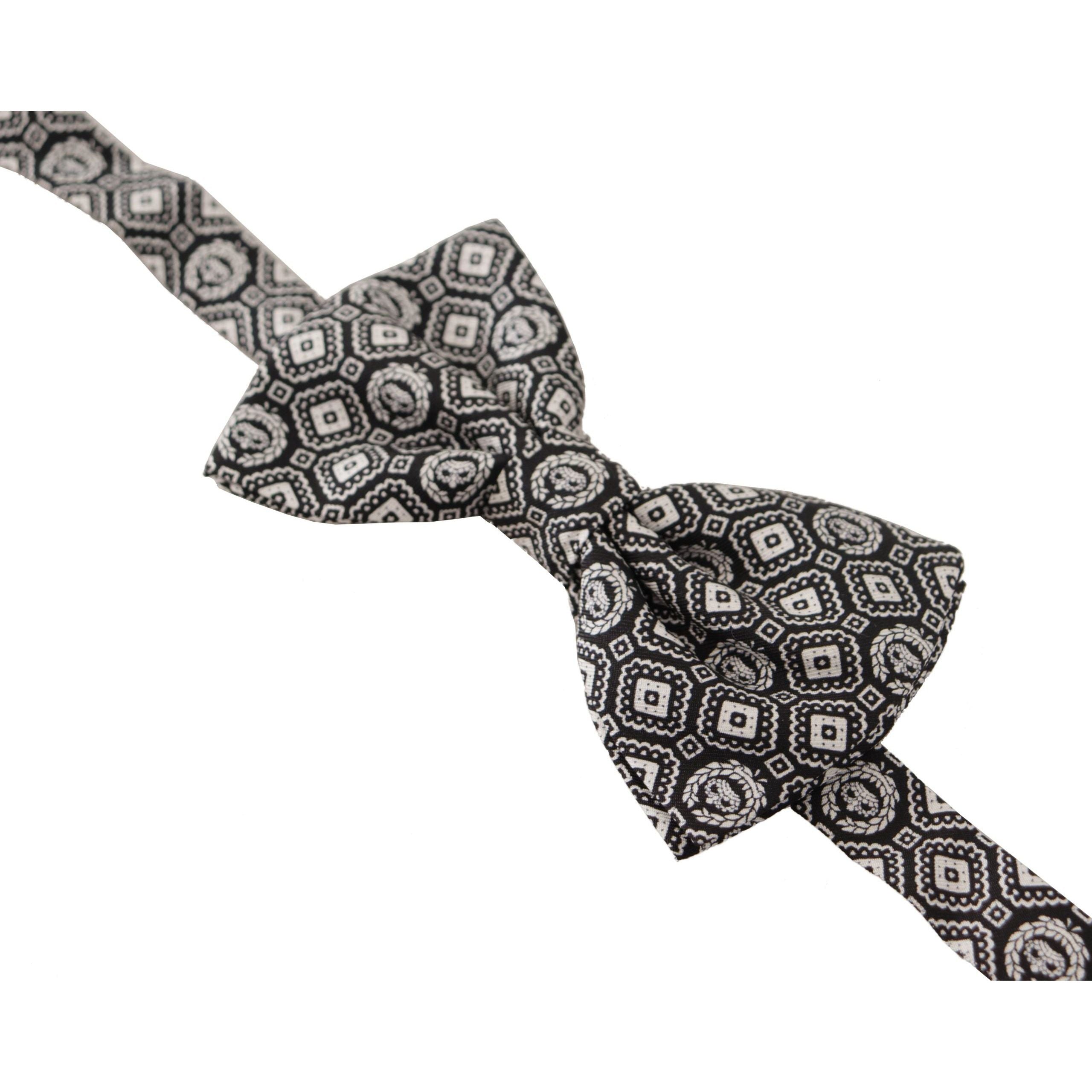 Dolce & Gabbana Black Silk Bow Tie Accessory