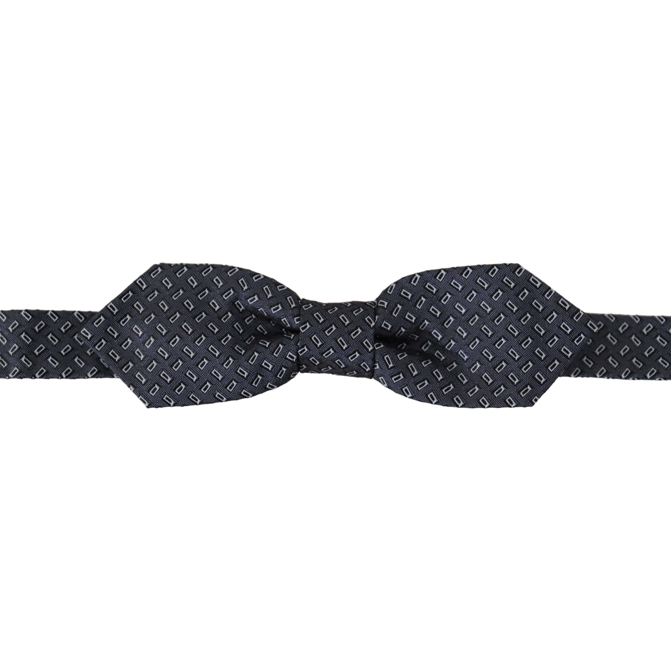 Dolce & Gabbana Blue Silk Bow Tie Accessory