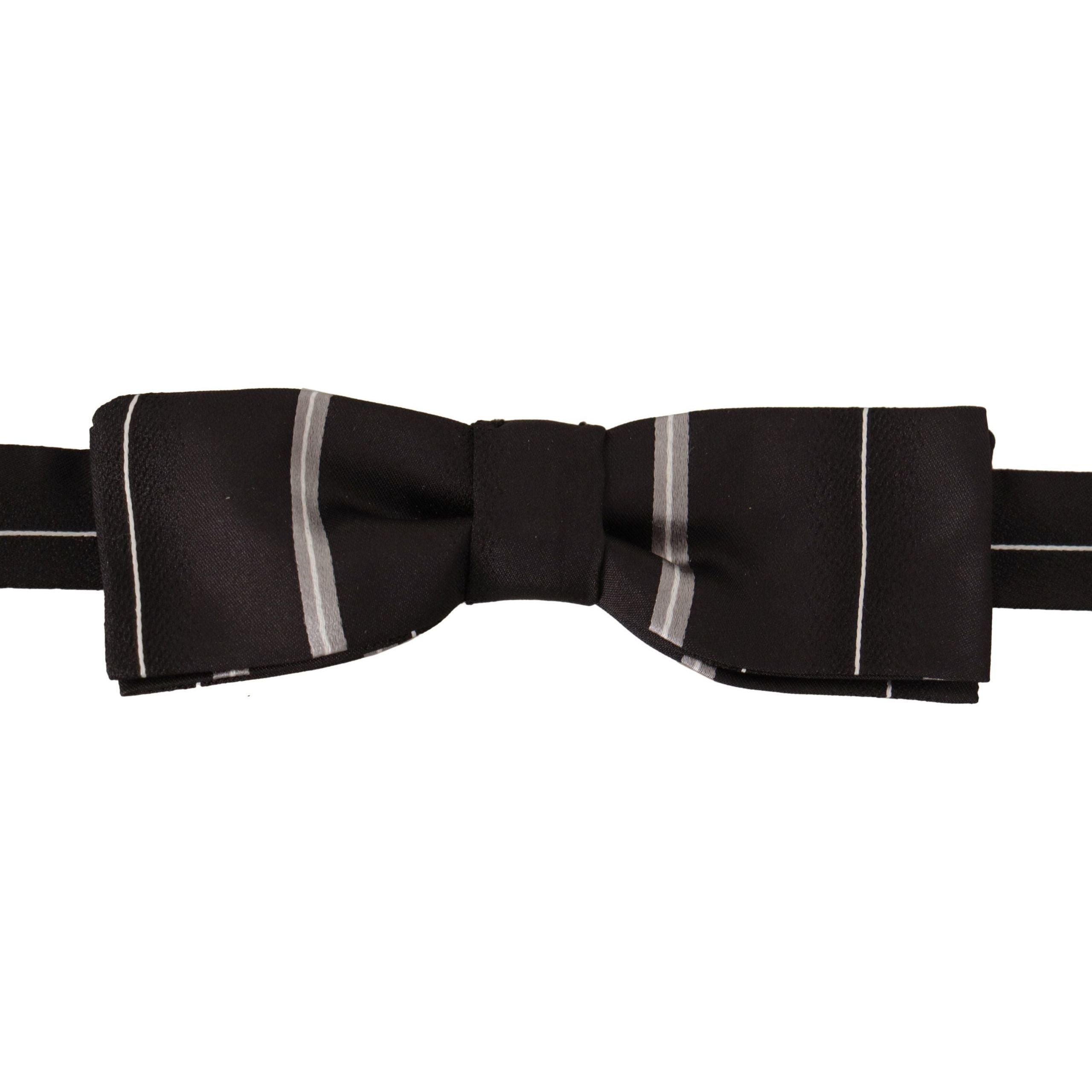 Dolce & Gabbana Black Silk Bow Tie in Elegant Design