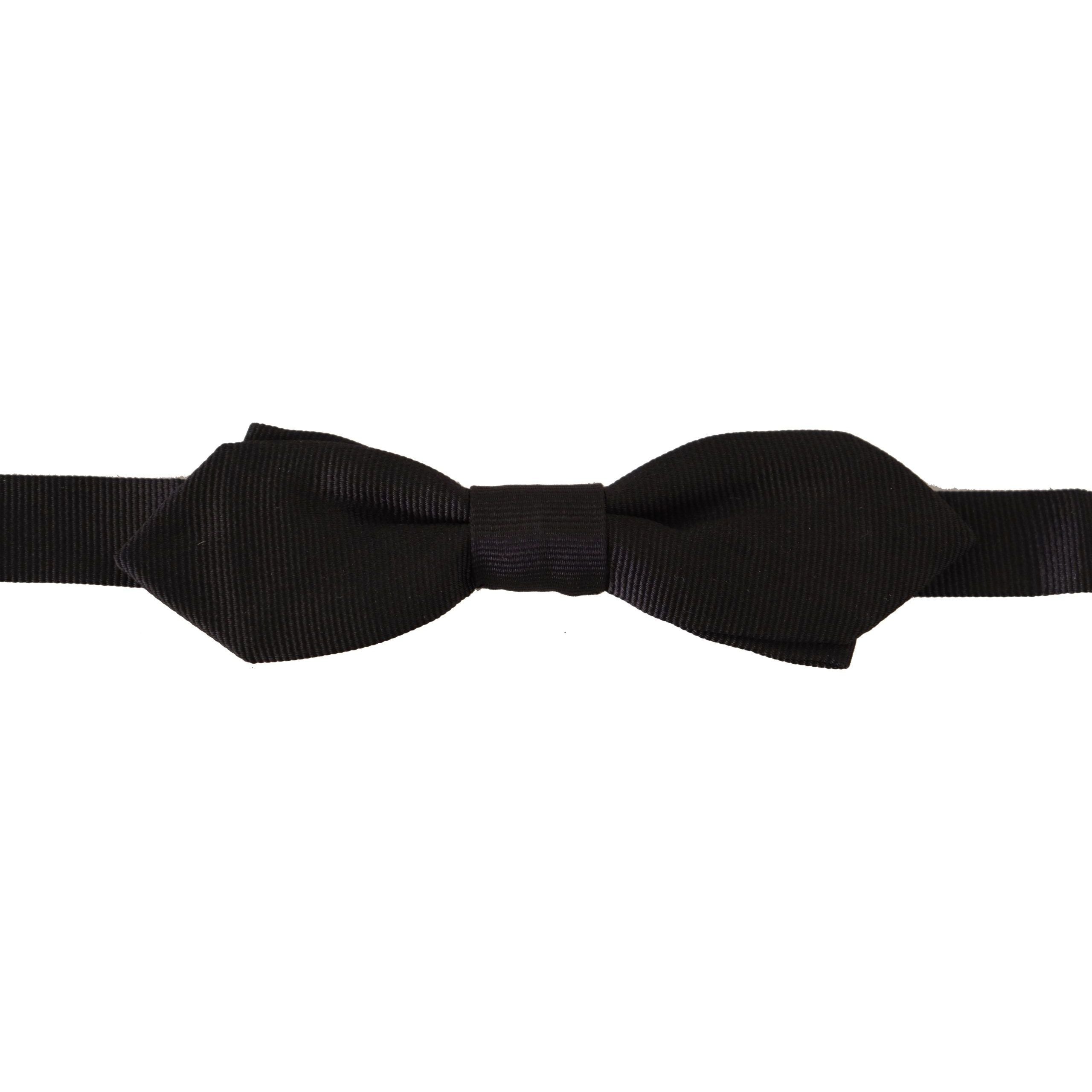 Dolce & Gabbana Black Silk Bow Tie Accessory