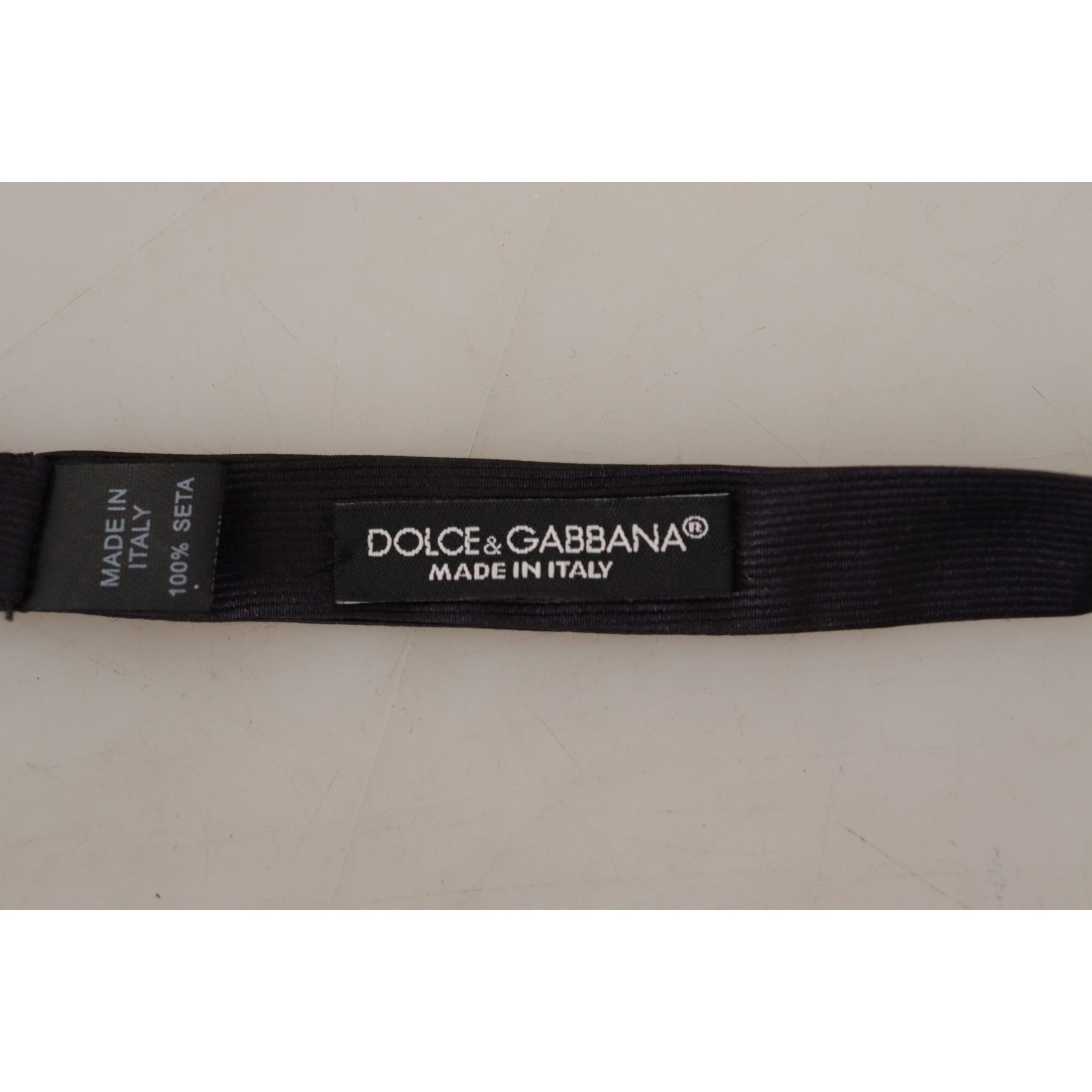 Dolce & Gabbana Black Silk Bow Tie Accessory