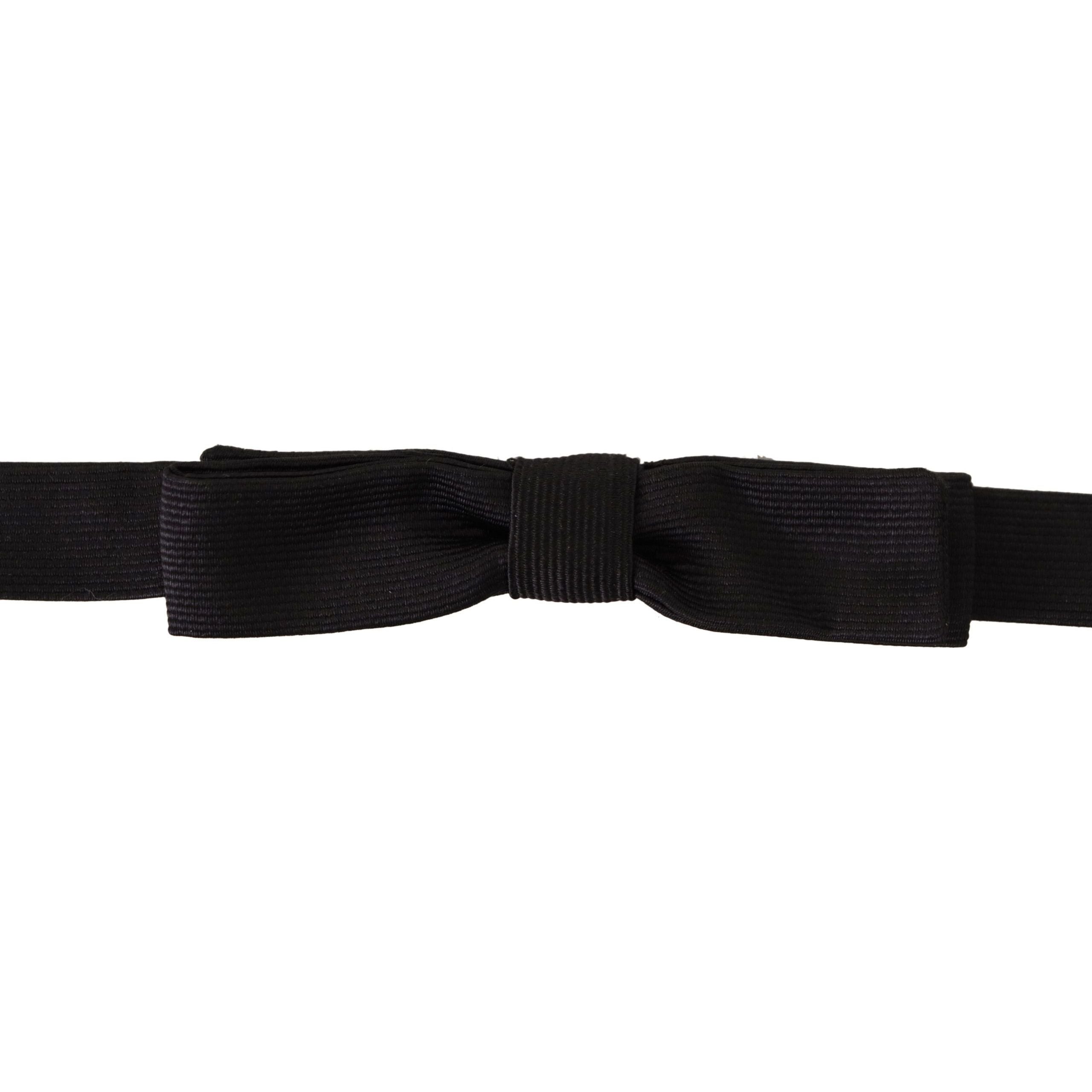 Dolce & Gabbana Black Silk Bow Tie Accessory