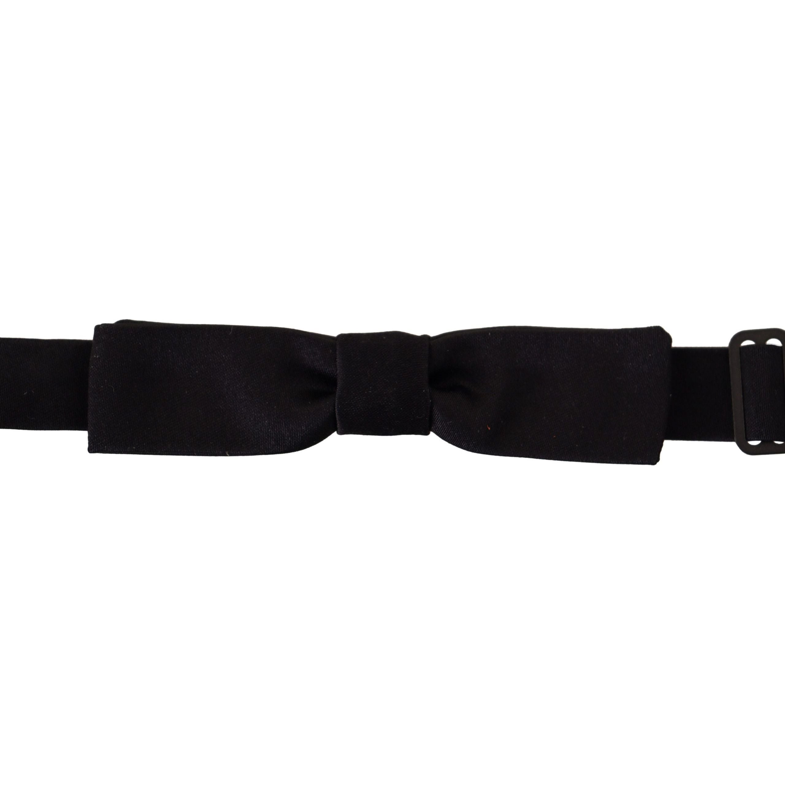 Dolce & Gabbana Black Silk Bow Tie for Sophisticated Style