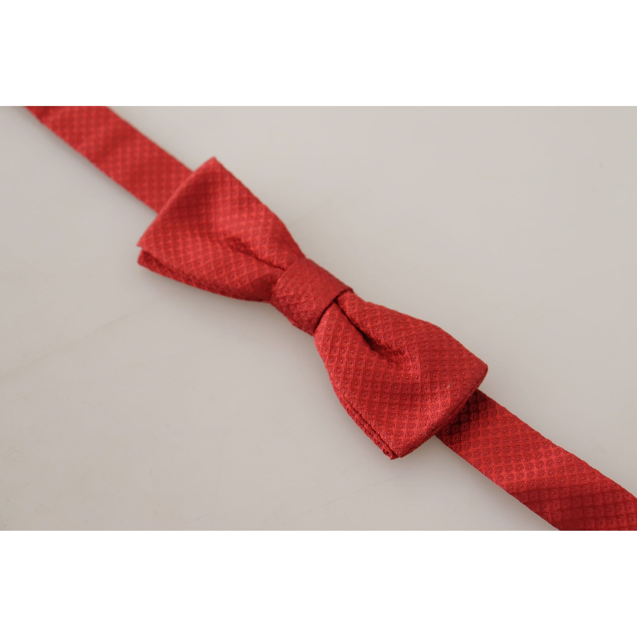 Dolce & Gabbana Red Silk Bow Tie for Timeless Style