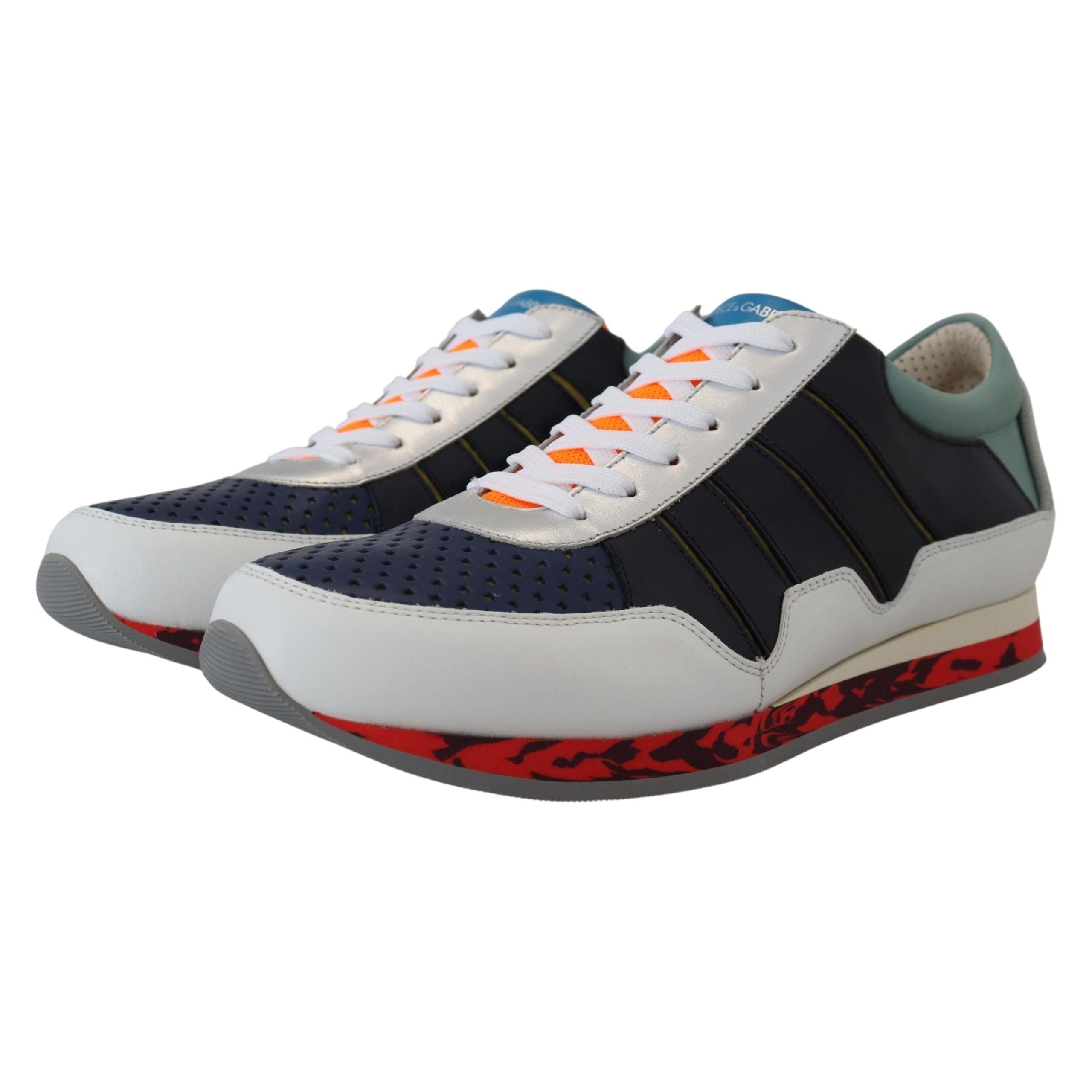 Dolce & Gabbana Multicolor Leather Low Top Sneakers Collection