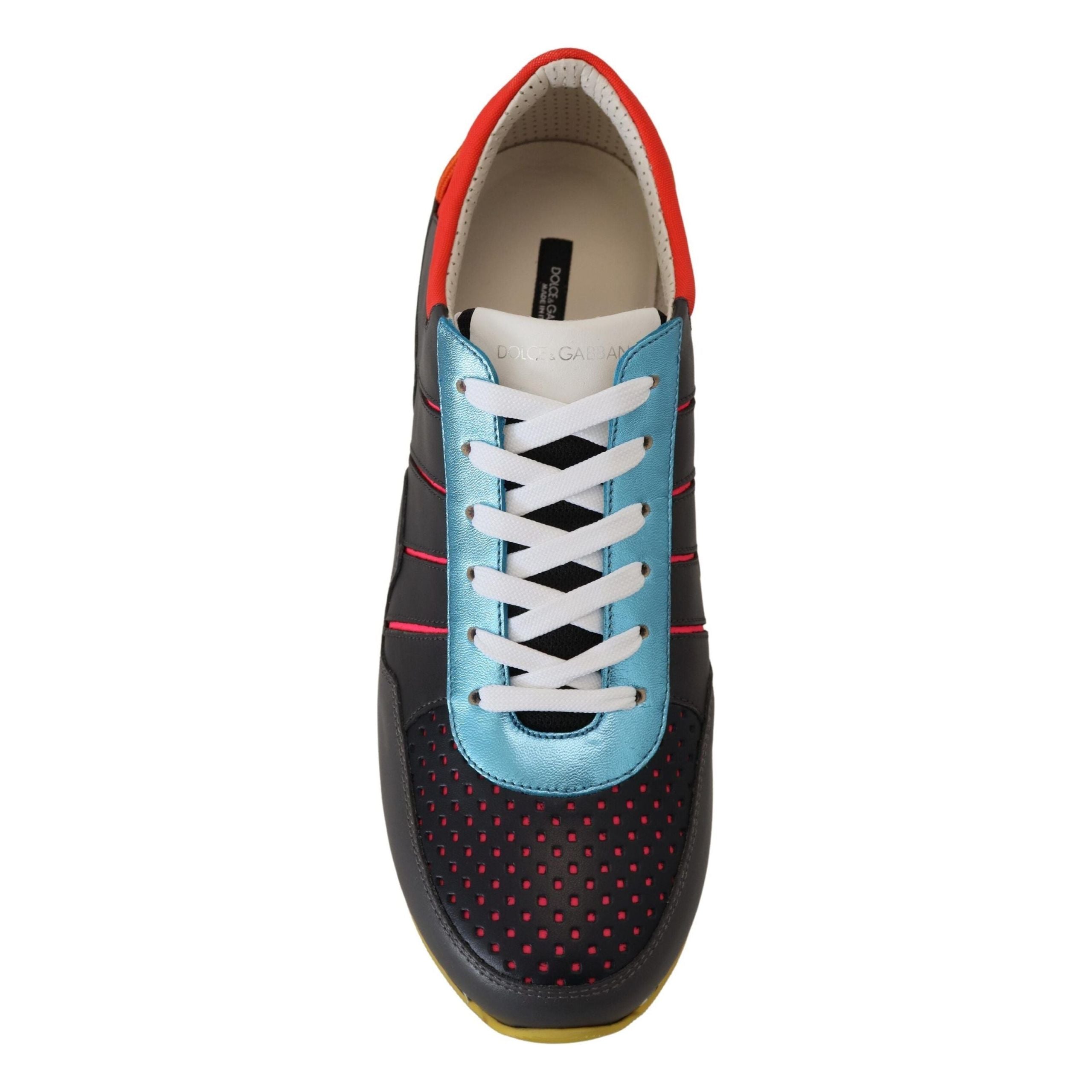 Dolce & Gabbana Multicolor Leather-Blend Low Top Sneakers