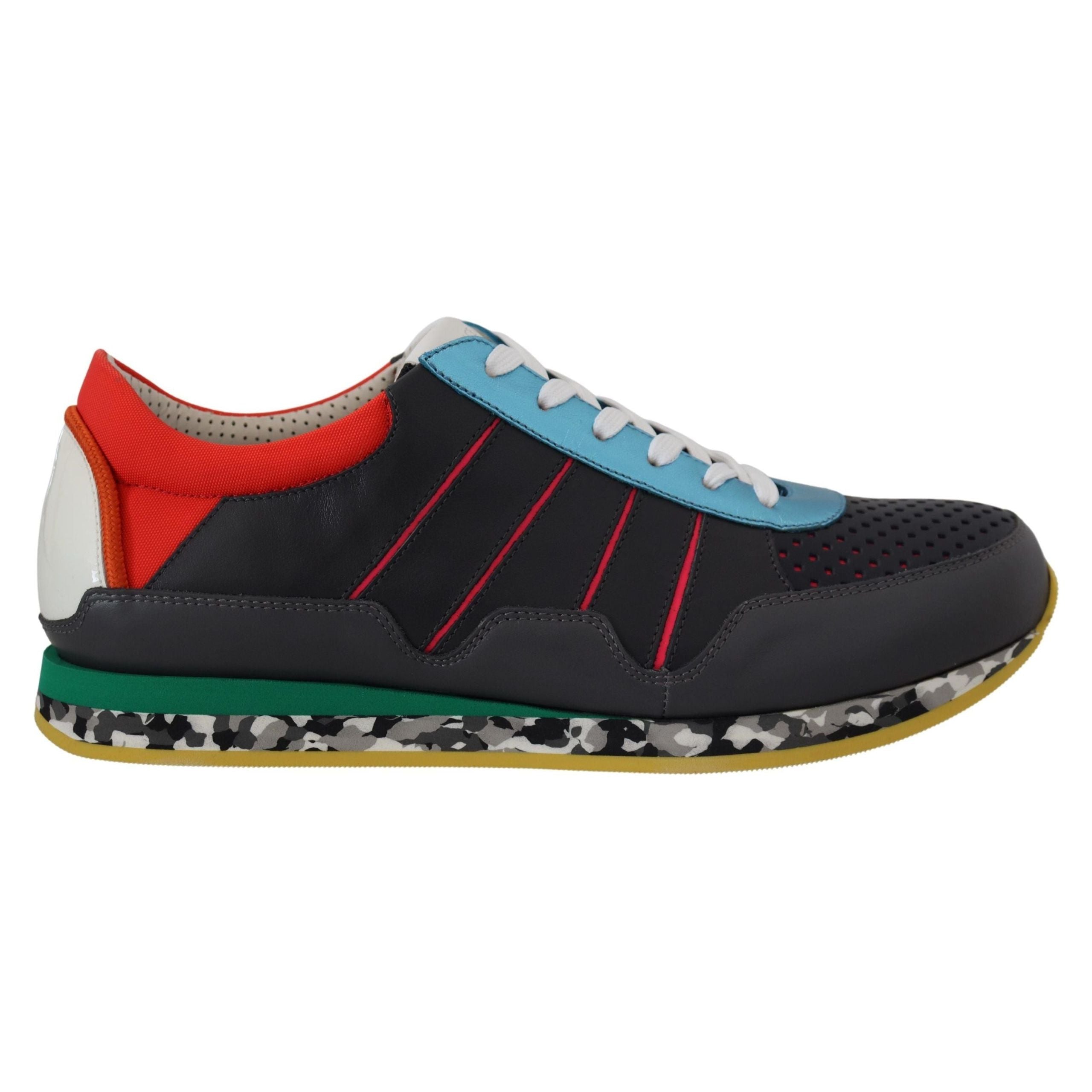 Dolce & Gabbana Multicolor Leather-Blend Low Top Sneakers