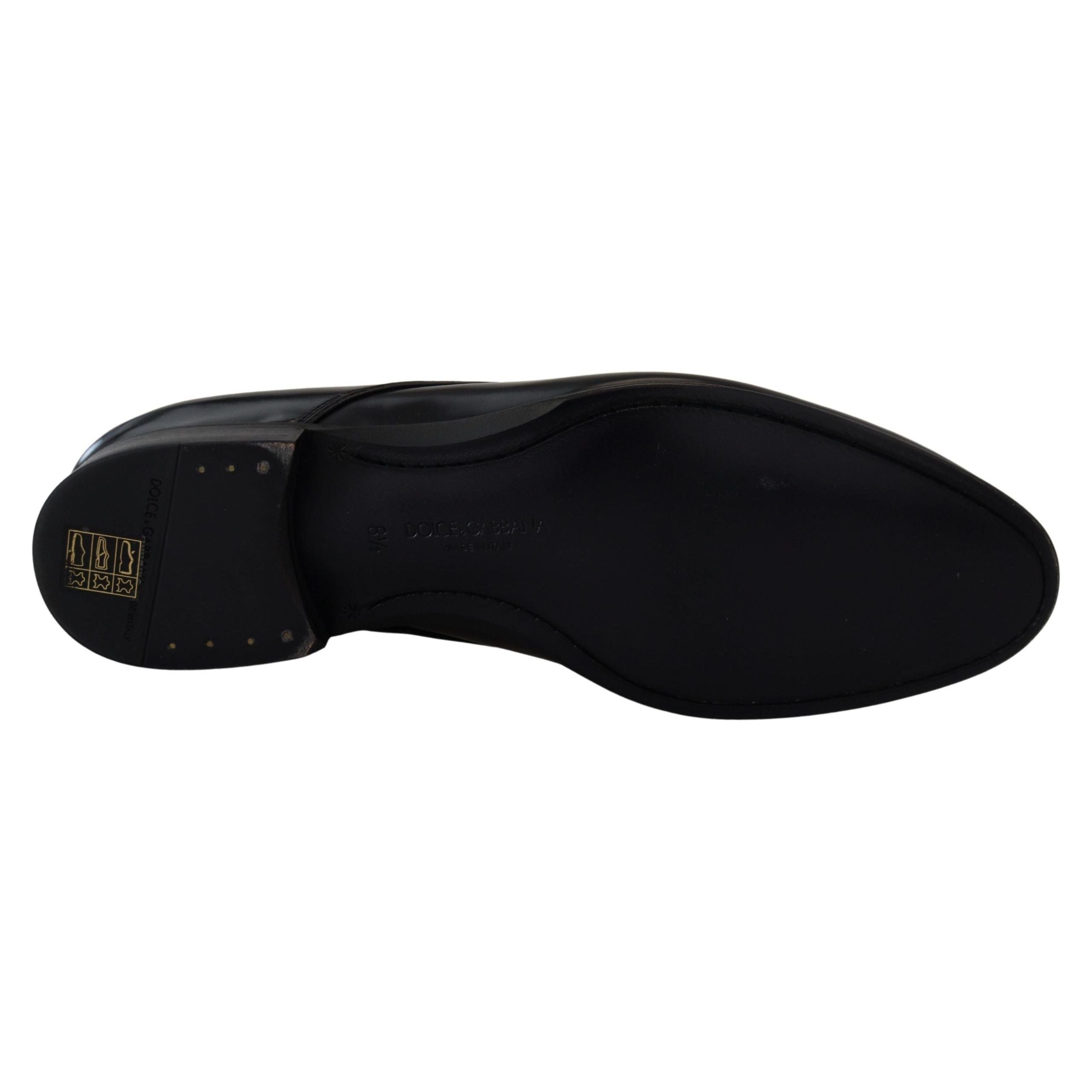 Dolce & Gabbana Black Leather Derby Shoes for Sophisticated Style