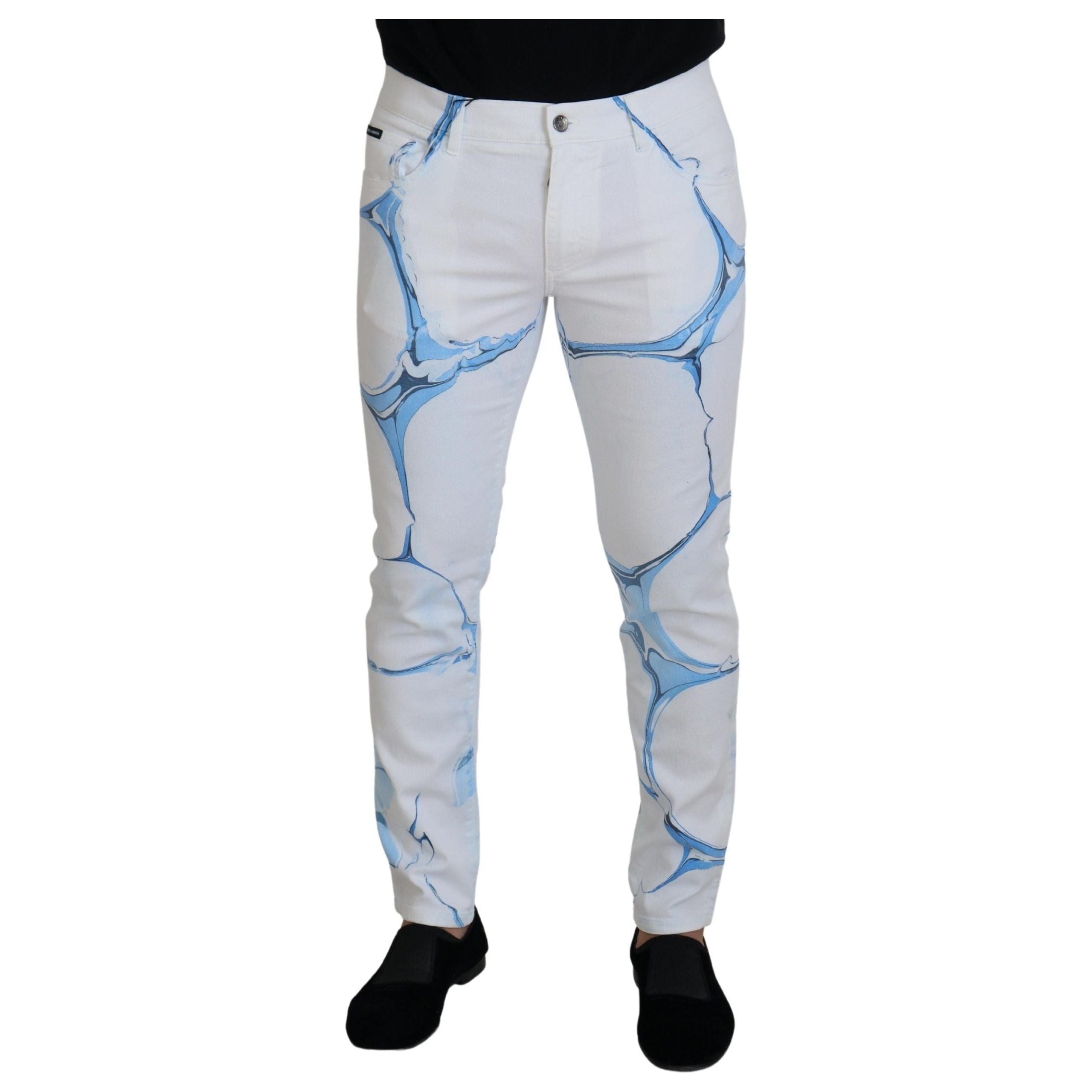 Dolce & Gabbana White Cotton Casual Jeans for Effortless Style