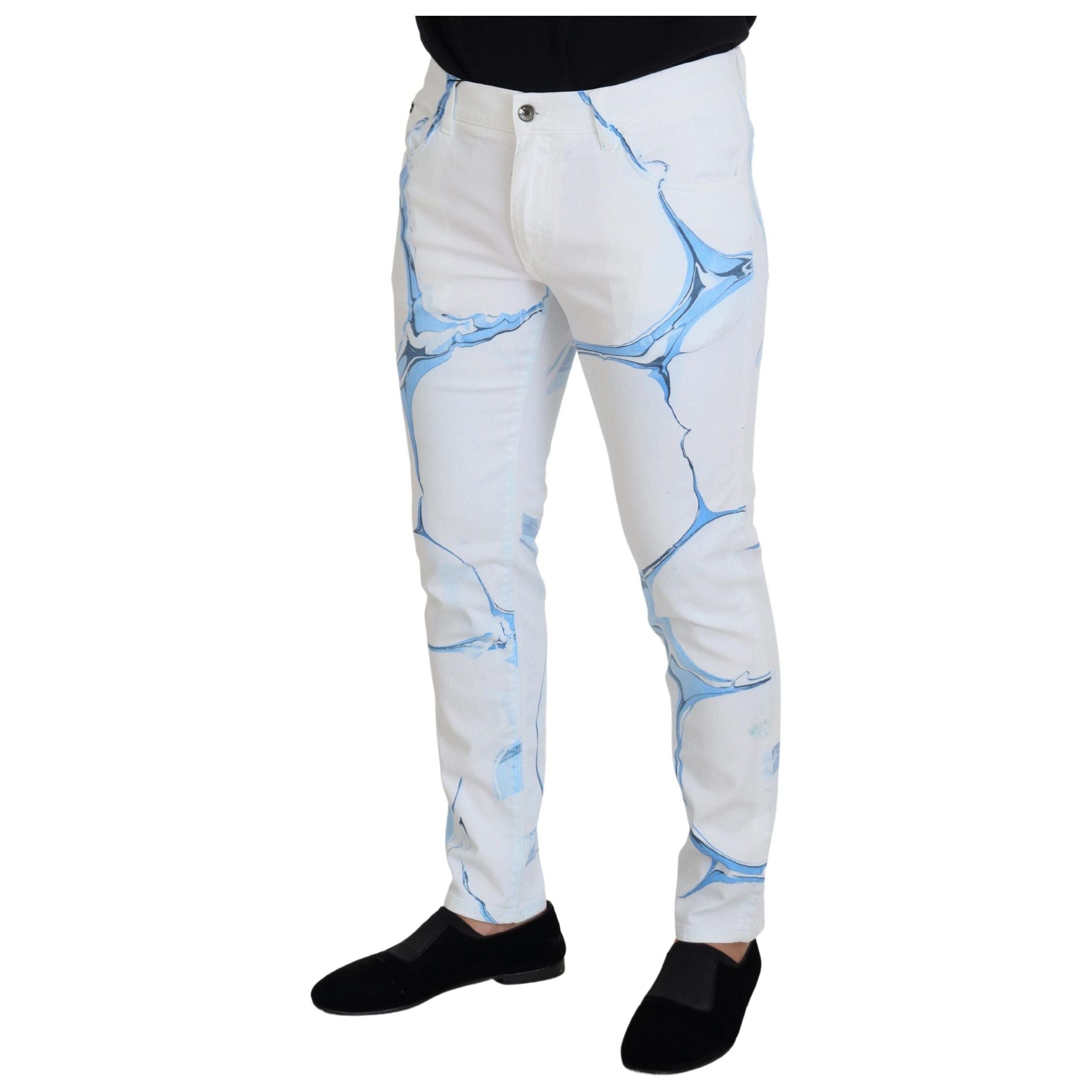 Dolce & Gabbana White Cotton Casual Jeans for Effortless Style