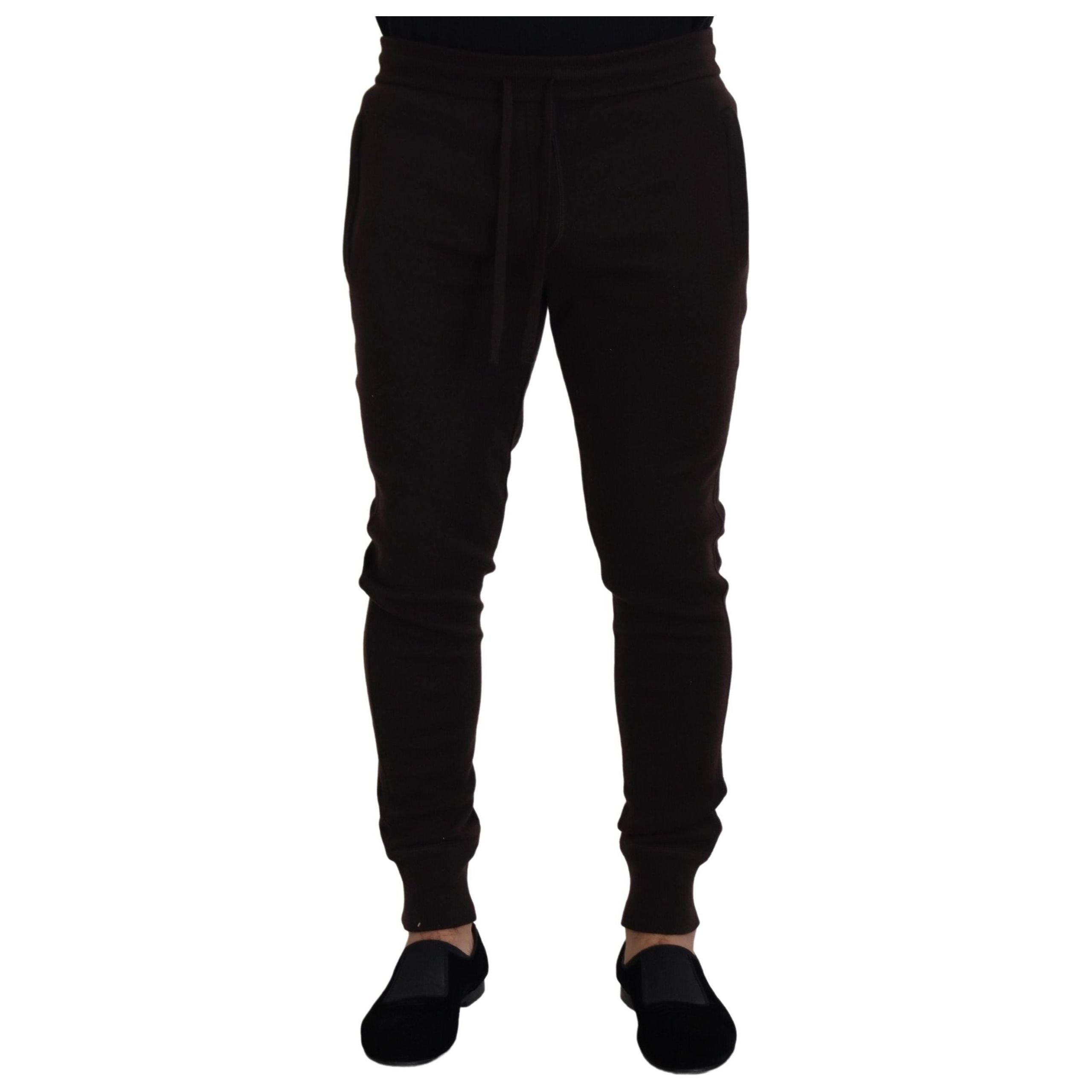Dolce & Gabbana Navy Cashmere Blend Sweatpants Elegance