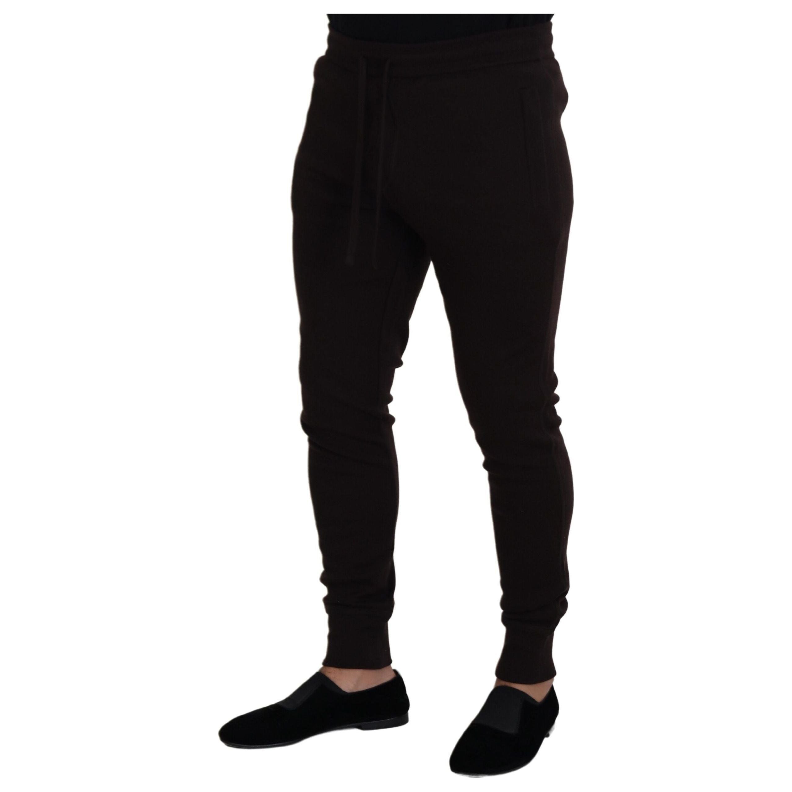 Dolce & Gabbana Navy Cashmere Blend Sweatpants Elegance