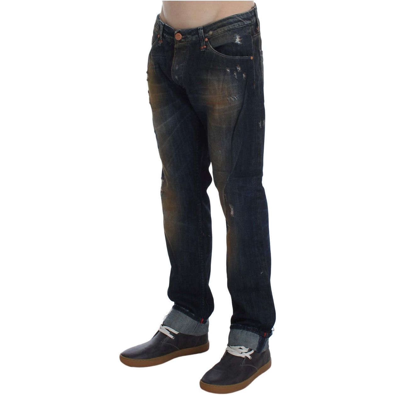 Acht Blue Cotton Denim Jeans for Timeless Style