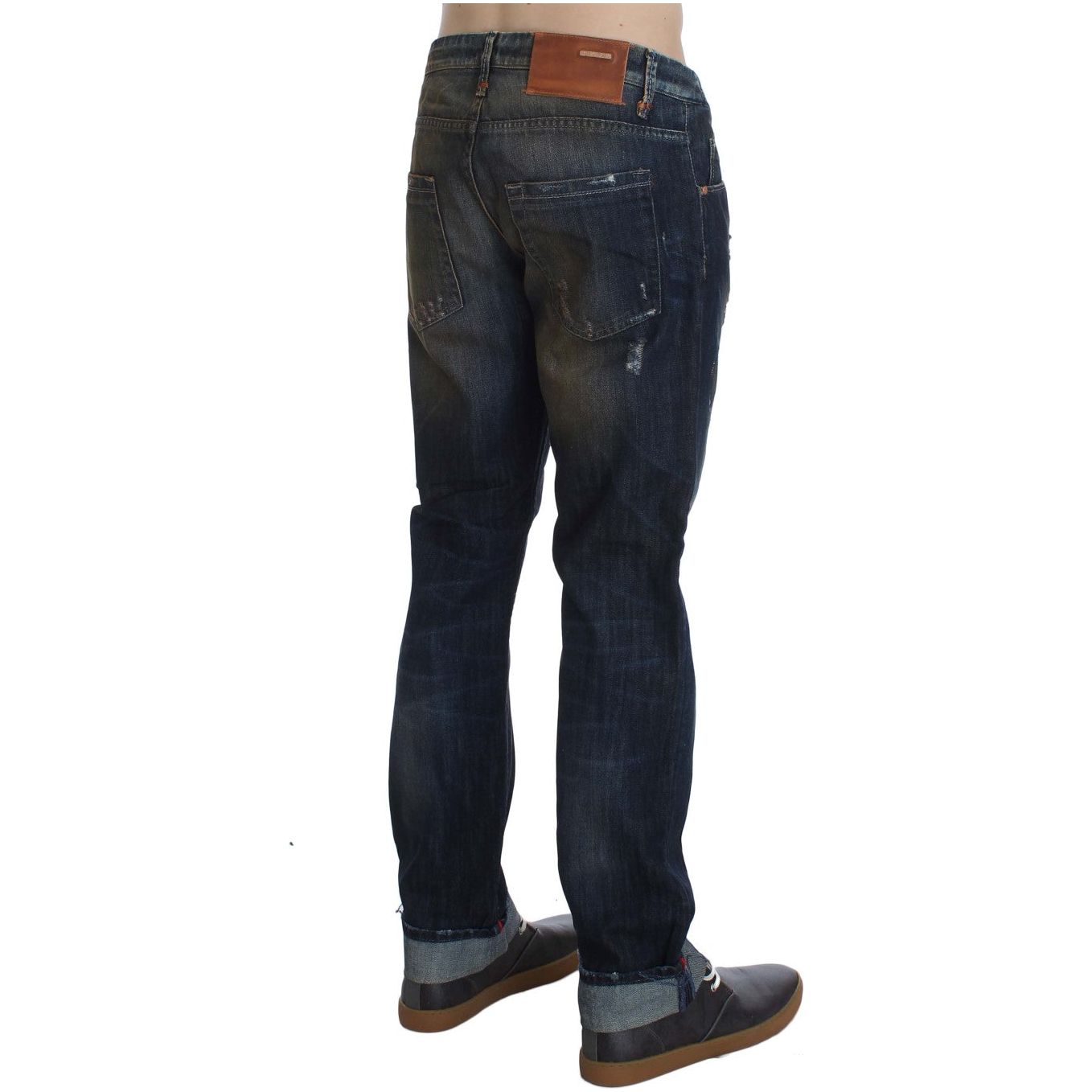 Acht Blue Cotton Denim Jeans for Timeless Style