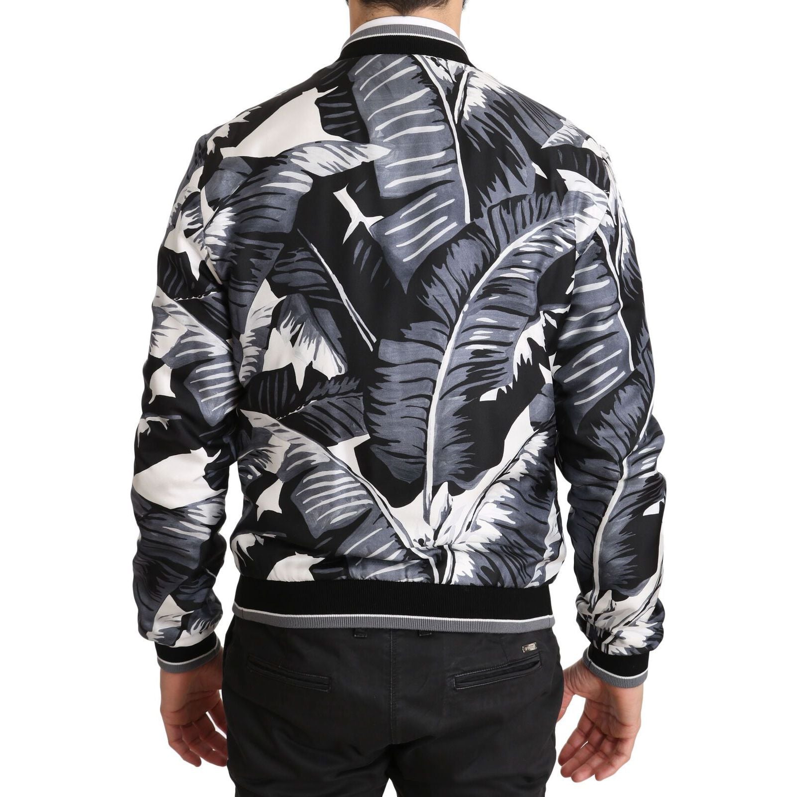 Dolce & Gabbana Green Silk Bomber Jacket