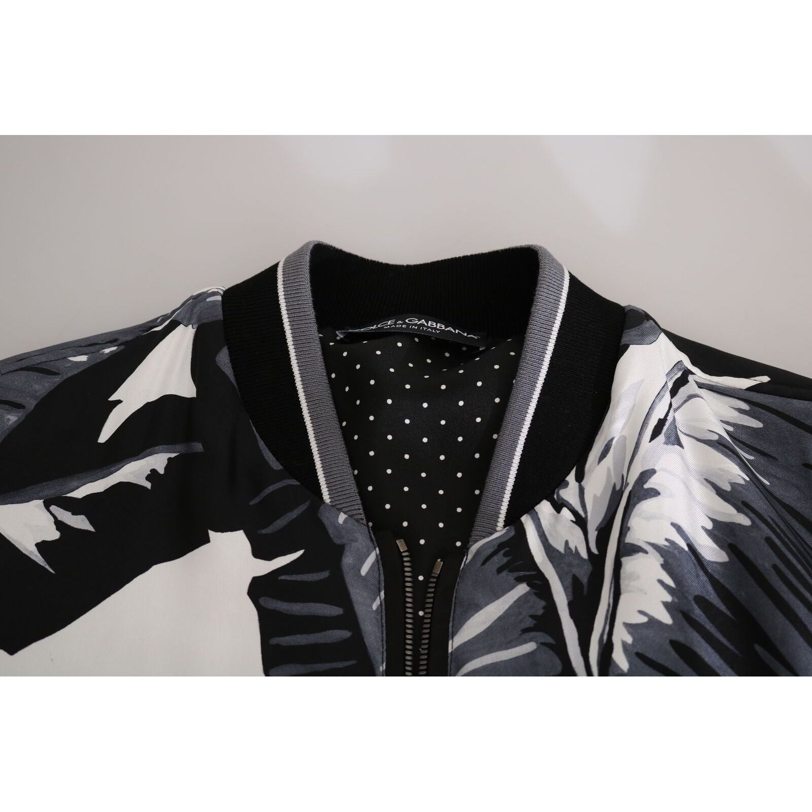 Dolce & Gabbana Green Silk Bomber Jacket