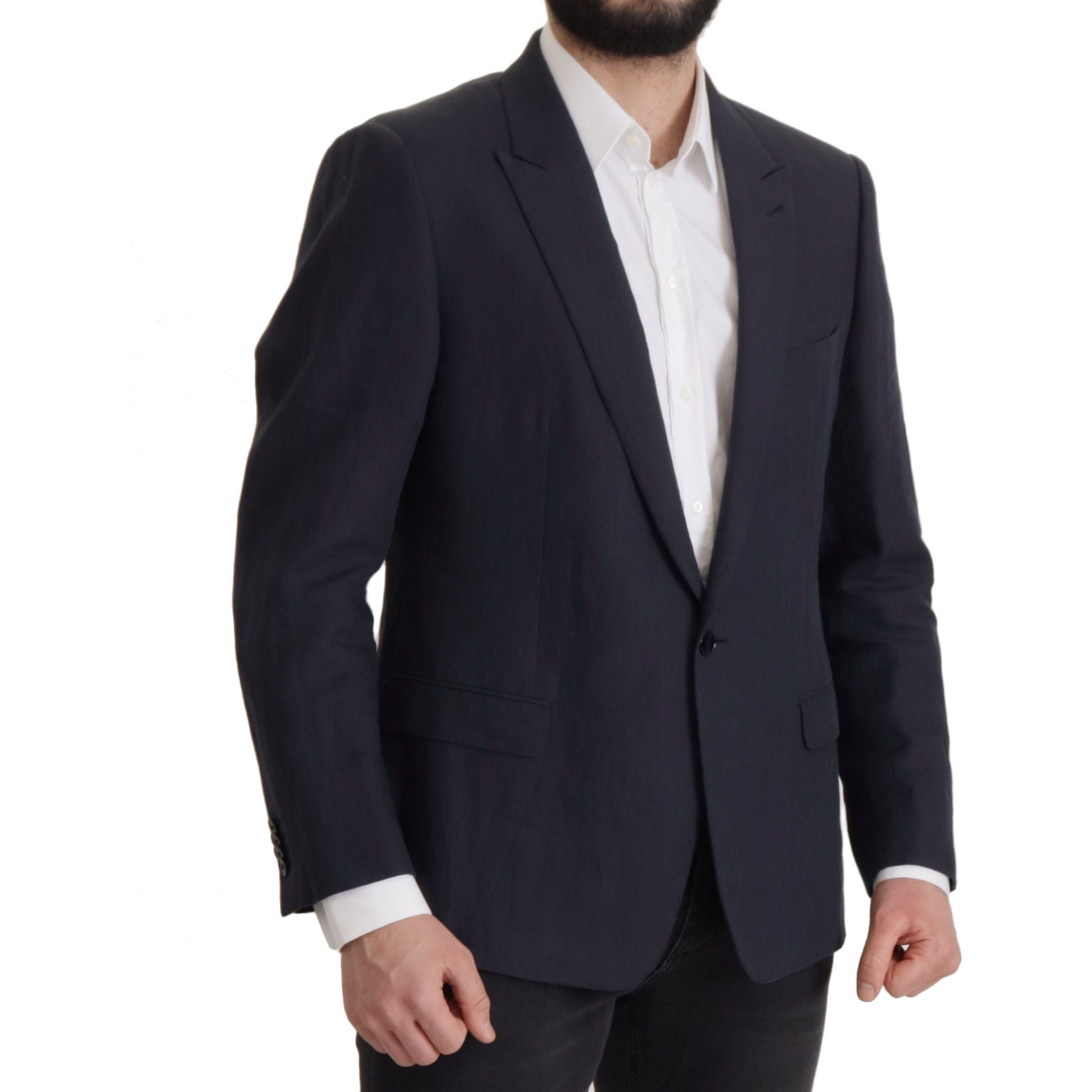 Dolce & Gabbana Cream Linen Single Breasted Blazer