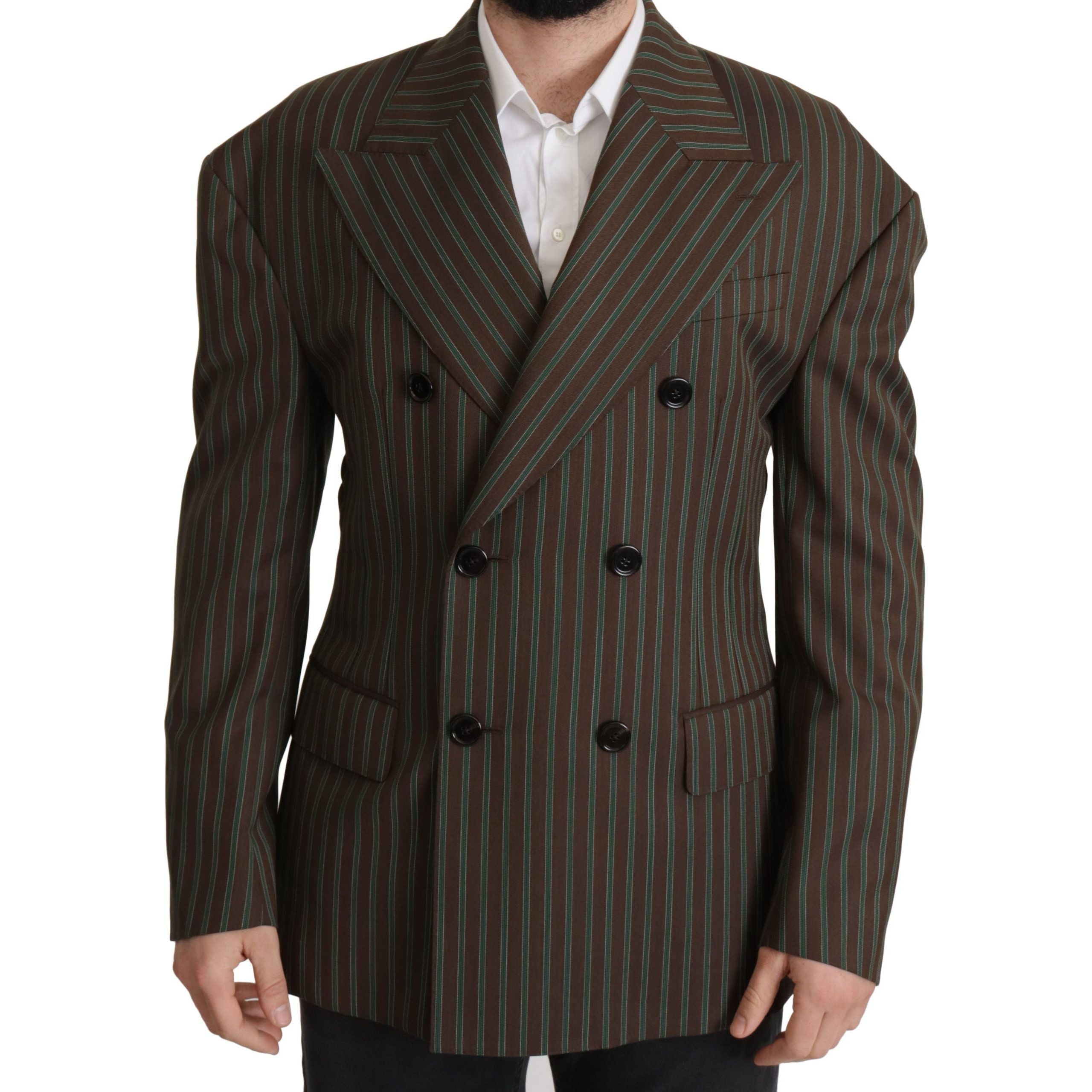 Dolce & Gabbana Multicolor Striped Wool Blazer