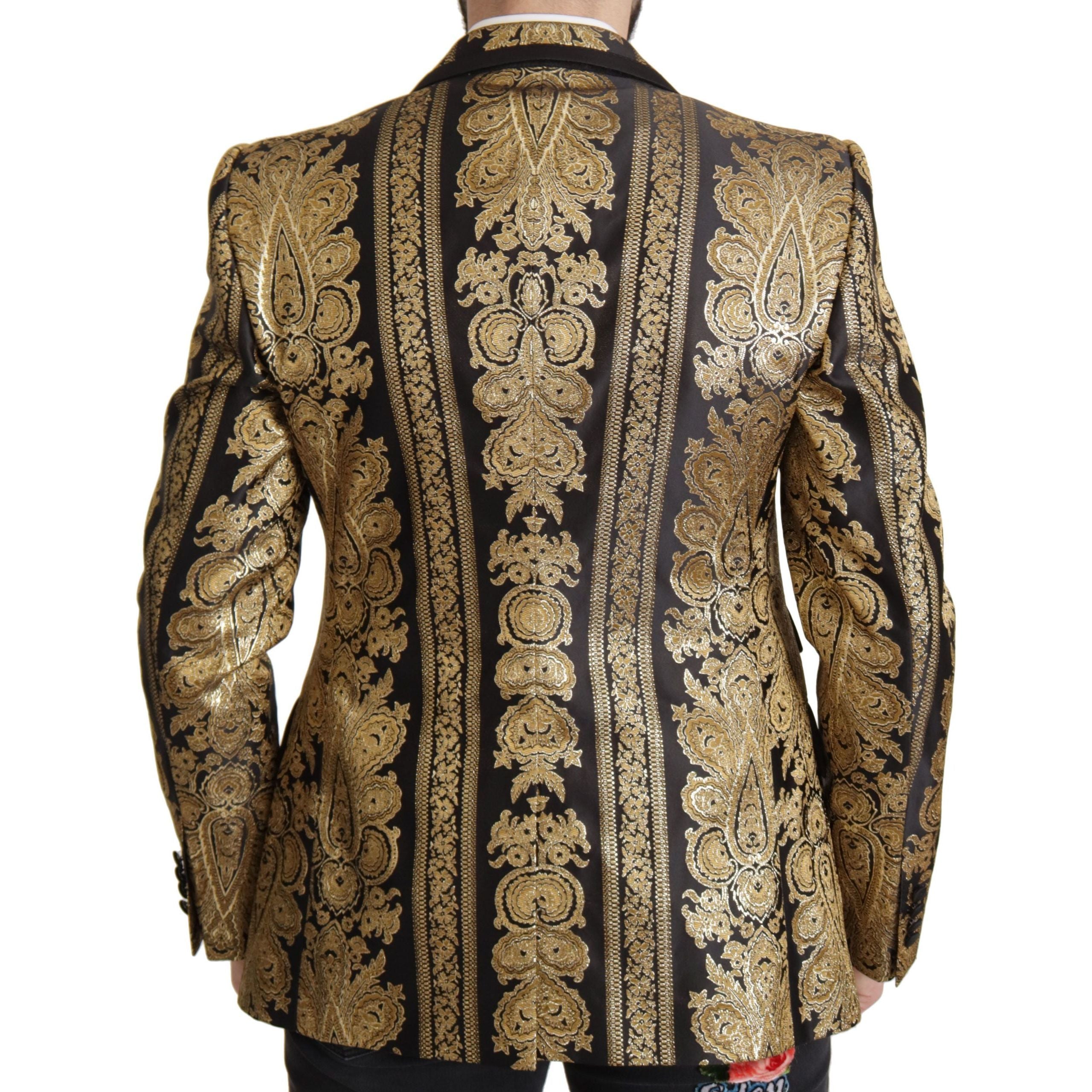 Dolce & Gabbana Black Jacquard Blazer