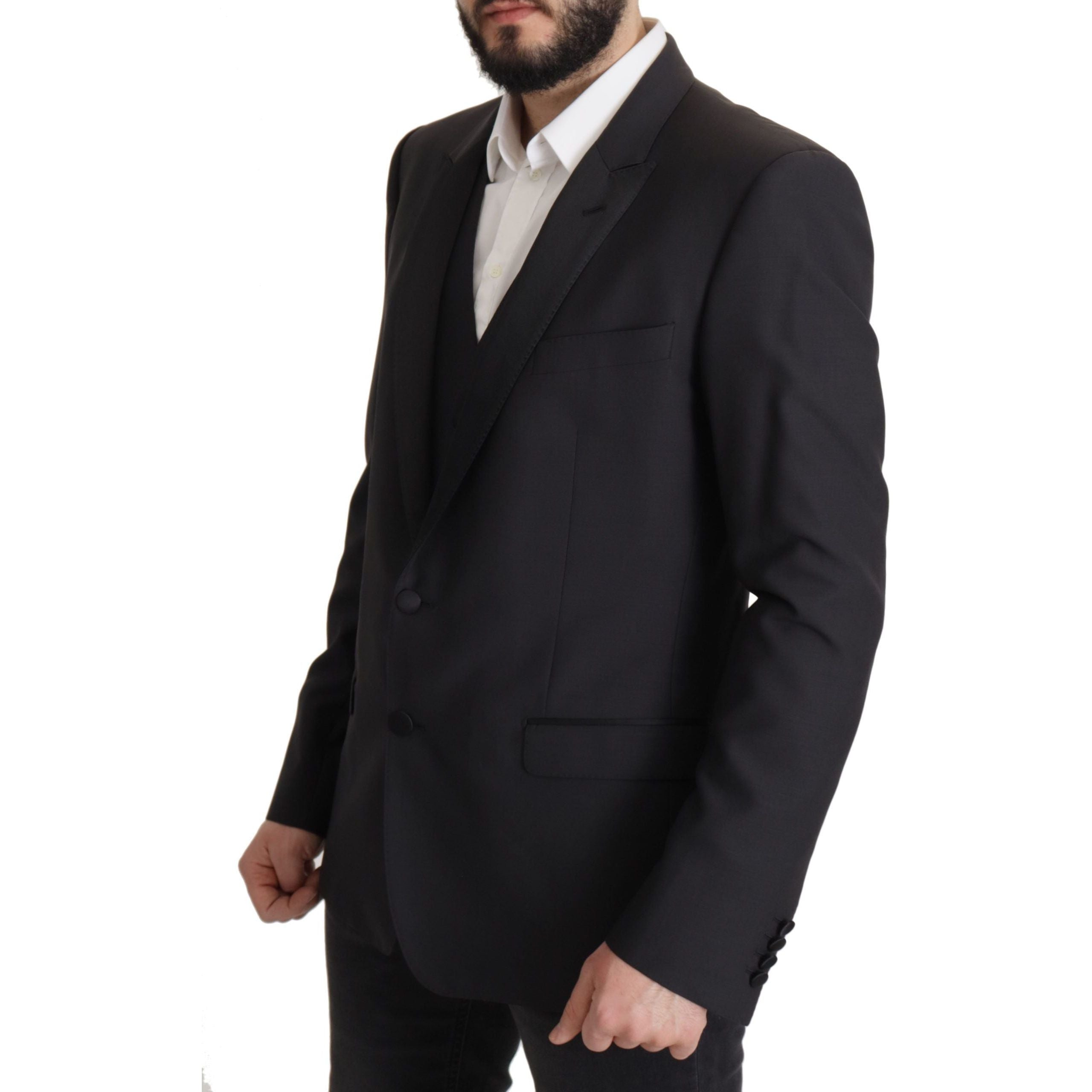Dolce & Gabbana Dark Blue Virgin Wool Blazer