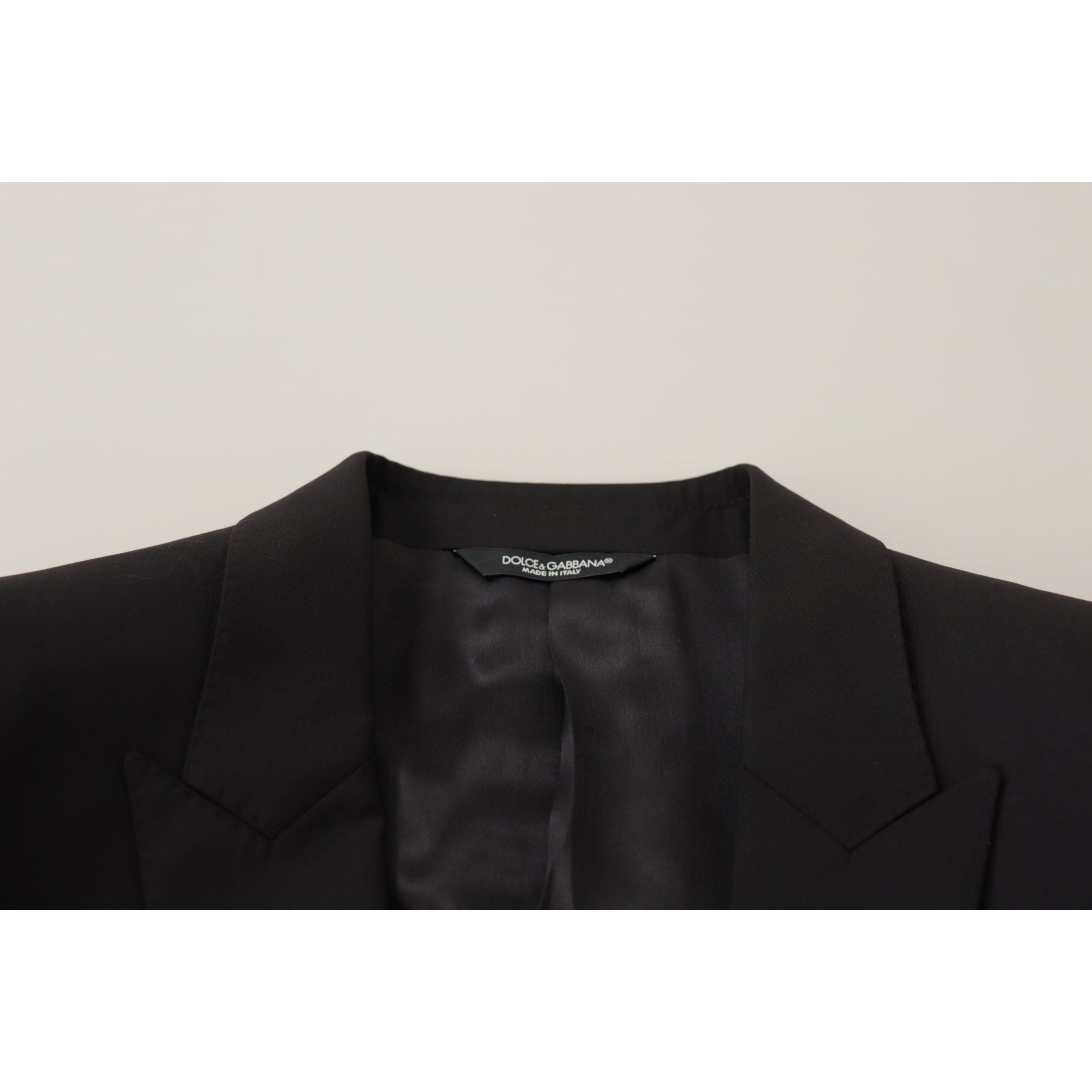 Dolce & Gabbana Black Virgin Wool Blazer Jacket