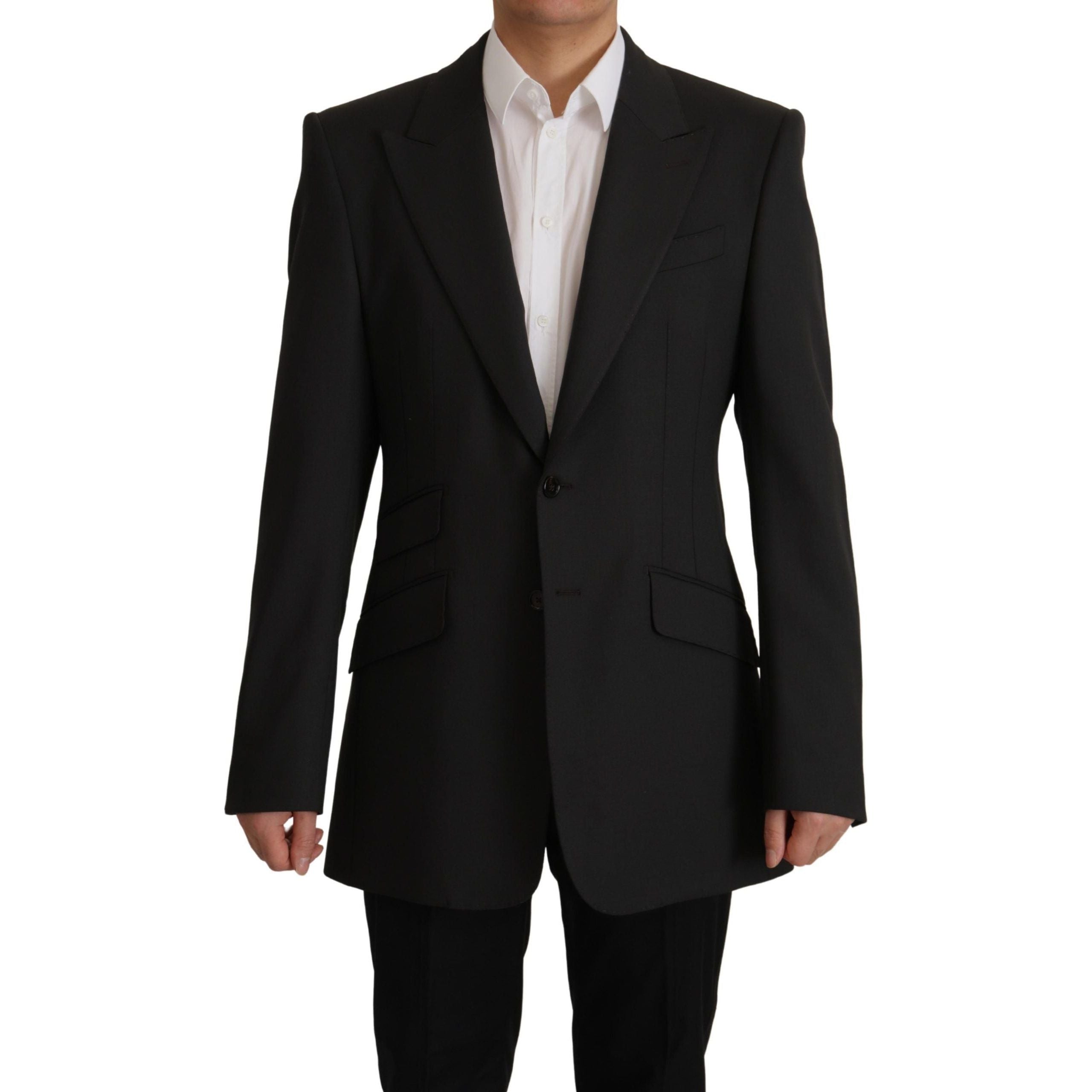 Dolce & Gabbana Black Wool Blazer Jacket