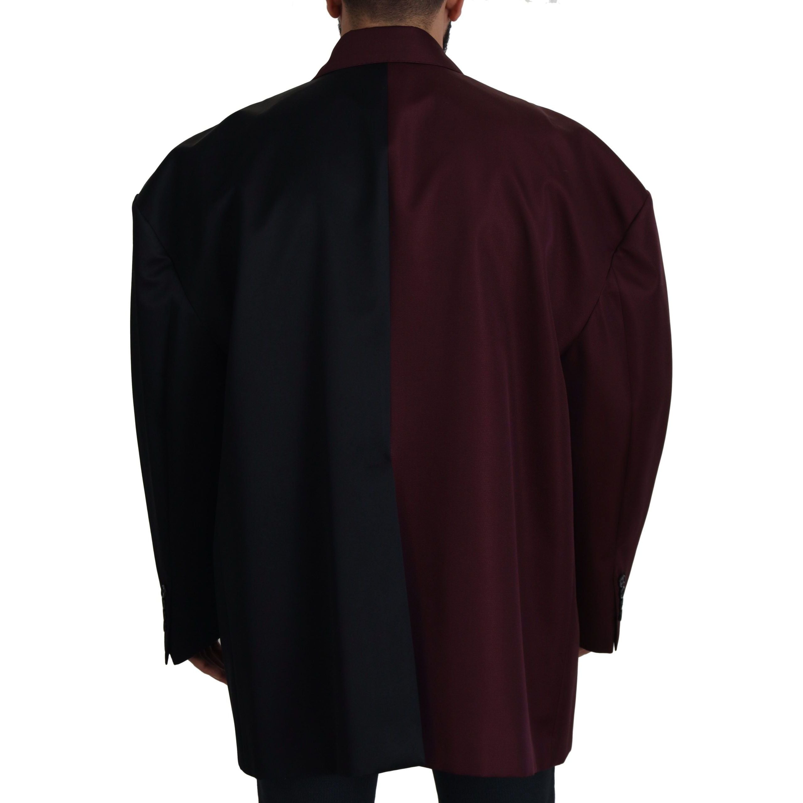Dolce & Gabbana Bordeaux Wool Double-Breasted Jacket