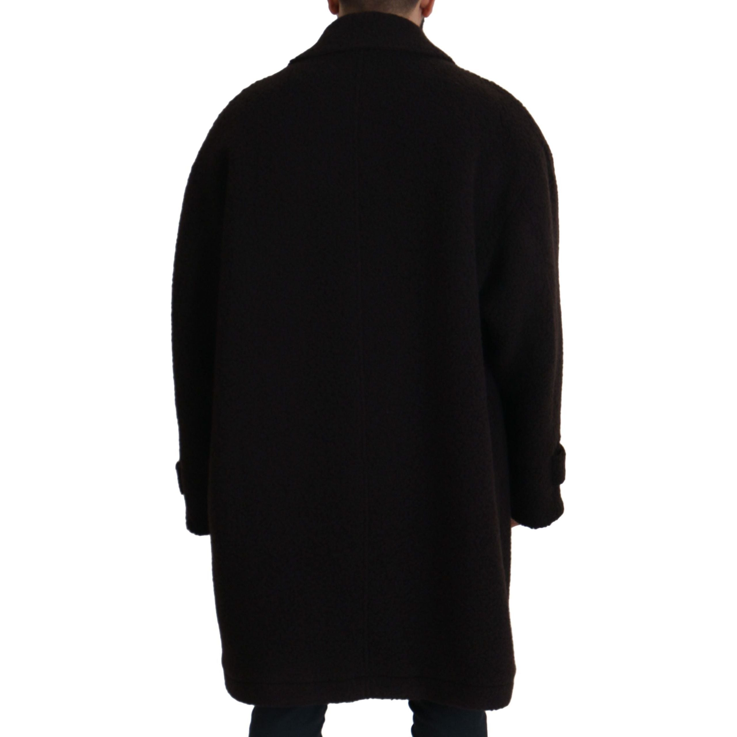 Dolce & Gabbana Black Alpaca Wool Blend Jacket