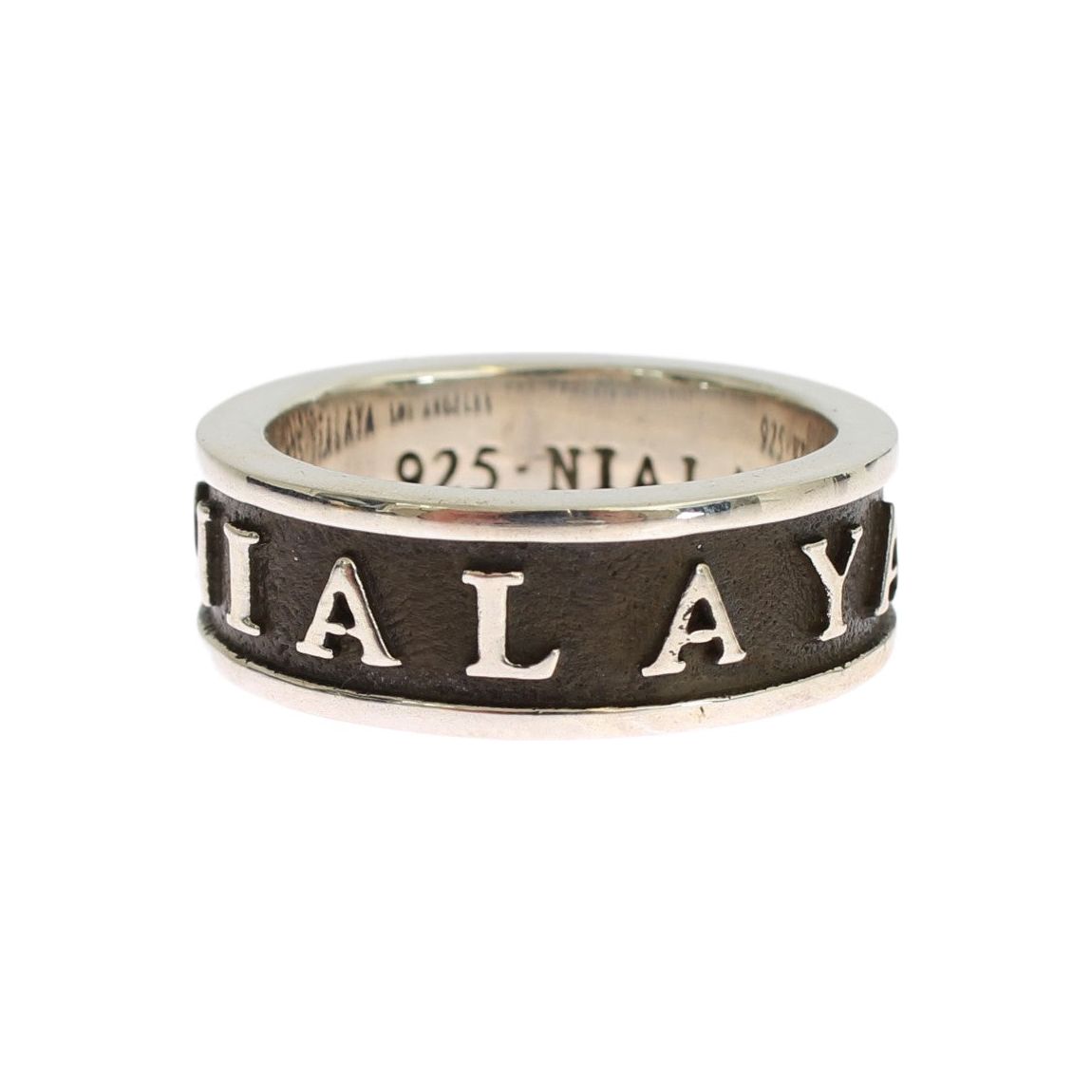 Nialaya Silver and Black Sterling Ring for Distinction
